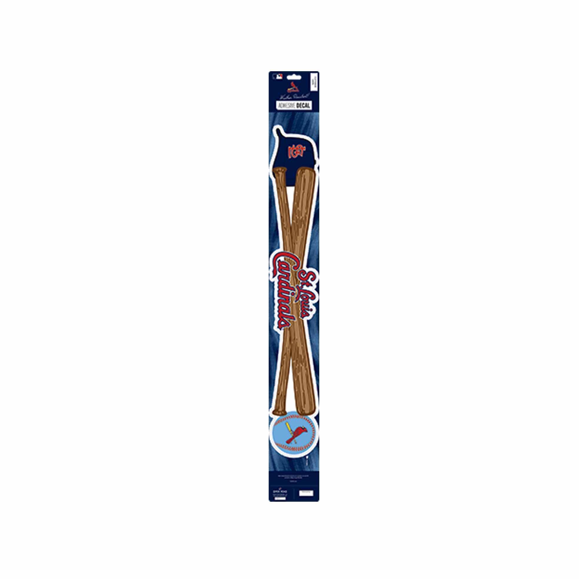 St Louis Cardinals Crossed Bats Landscape Sticker for Cars Laptops and Coolers image