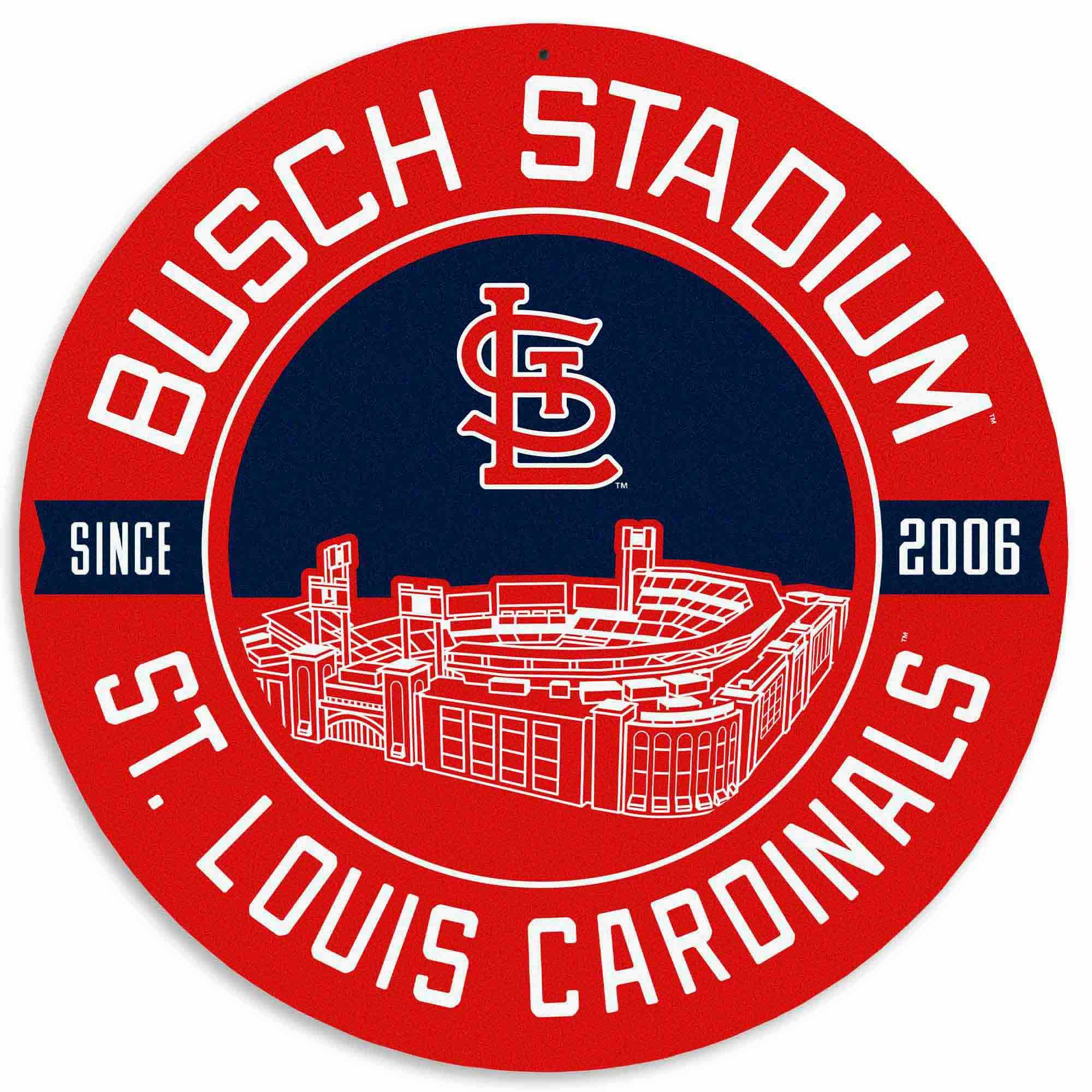 Cardinals Busch Stadium Metal Sign image