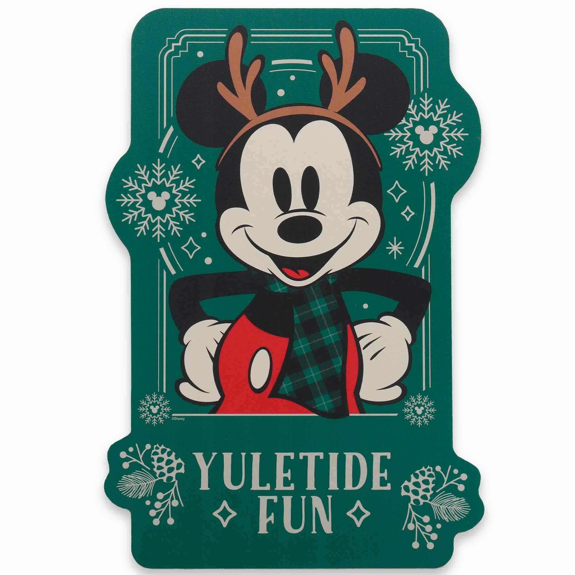 Disney Yuletide Fun Mickey Mouse Christmas Wood Wall Decor image