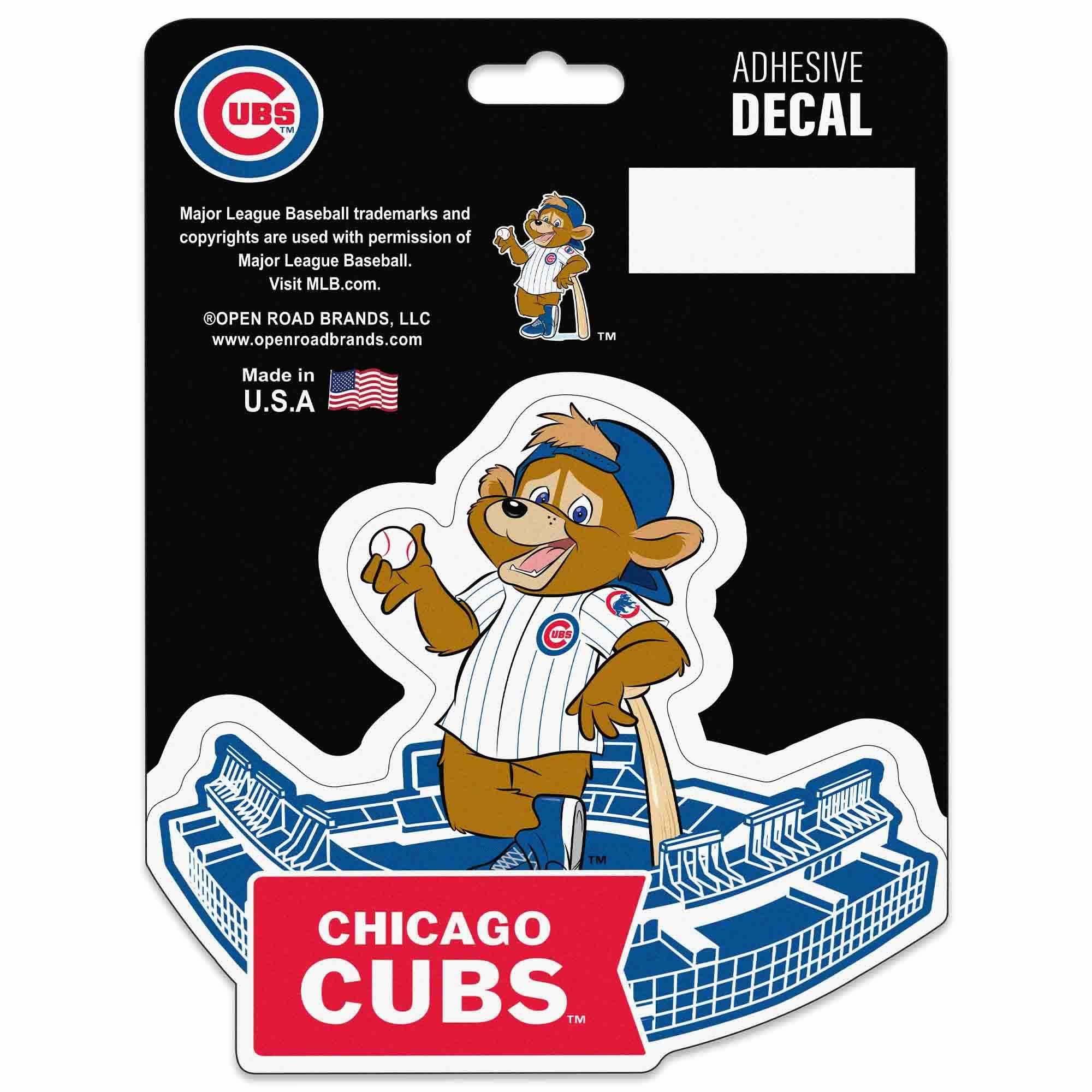 Clark the Cubbie Bear Mini Adhesive Vinyl Decal image