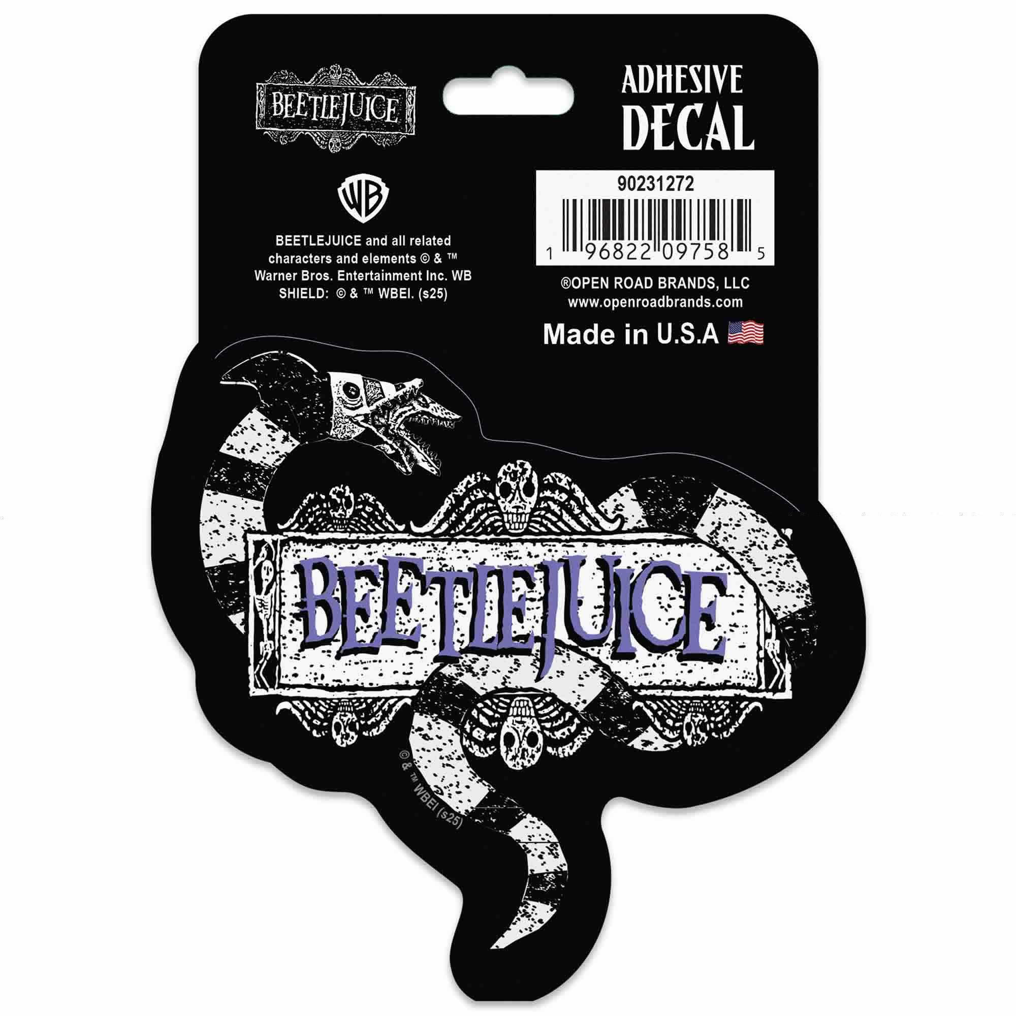 Beetlejuice Adhesive Vinyl Decal image