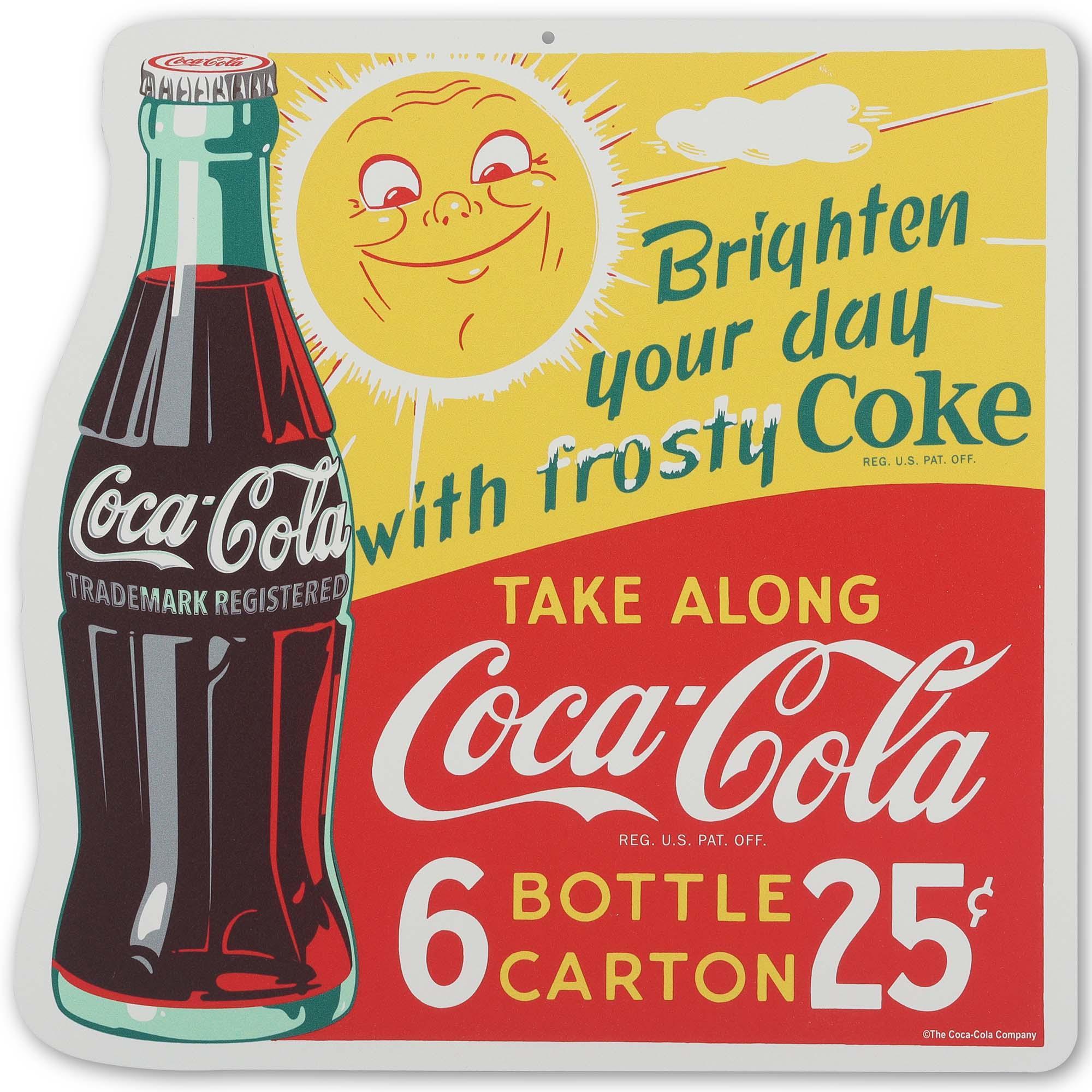 Coca-Cola Brighten Your Day with Frosty Coke Metal Sign image