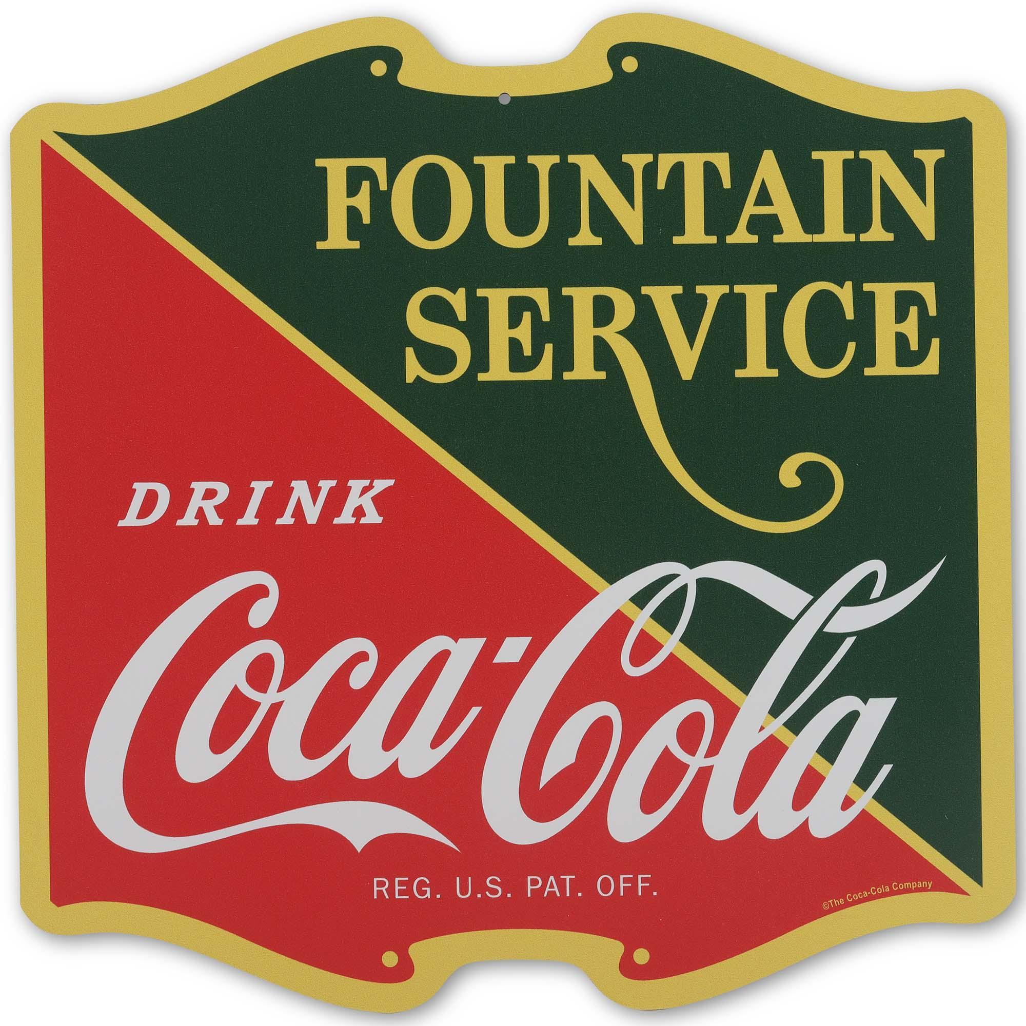 Coca-Cola Fountain Service Metal Sign image