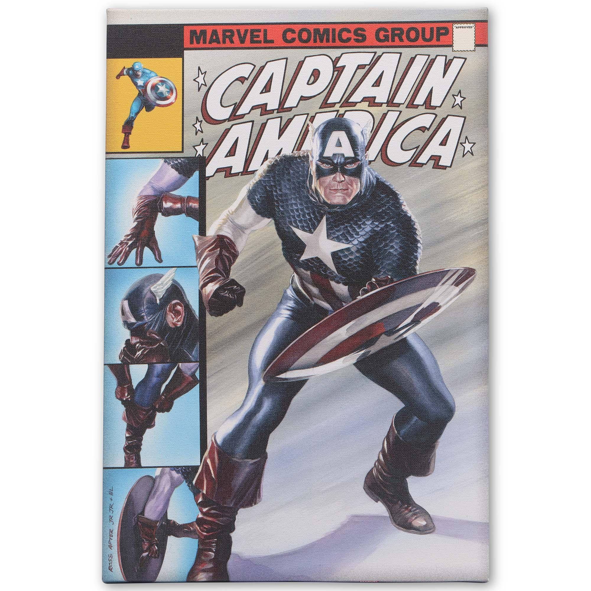 Marvel Captain America Evolutions of a Living Legend Comic Book Canvas Wall Decor image
