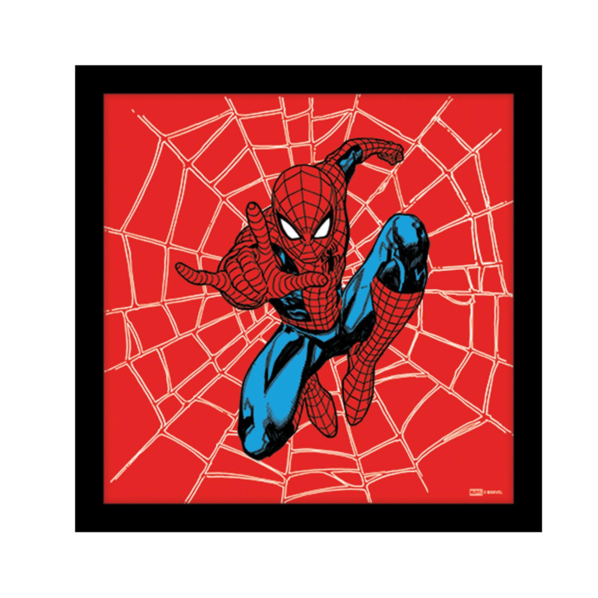 Marvel Spider-Man Web Framed Wood Wall Decor - Super Hero Artwork image