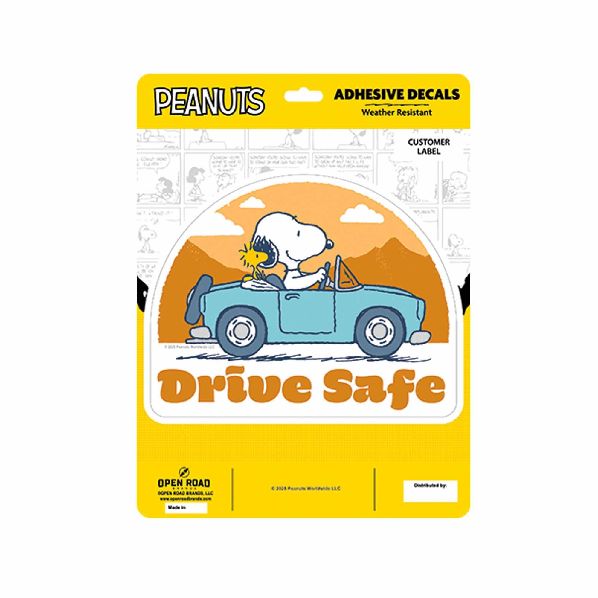 Drive Safe Snoopy Car Decal image