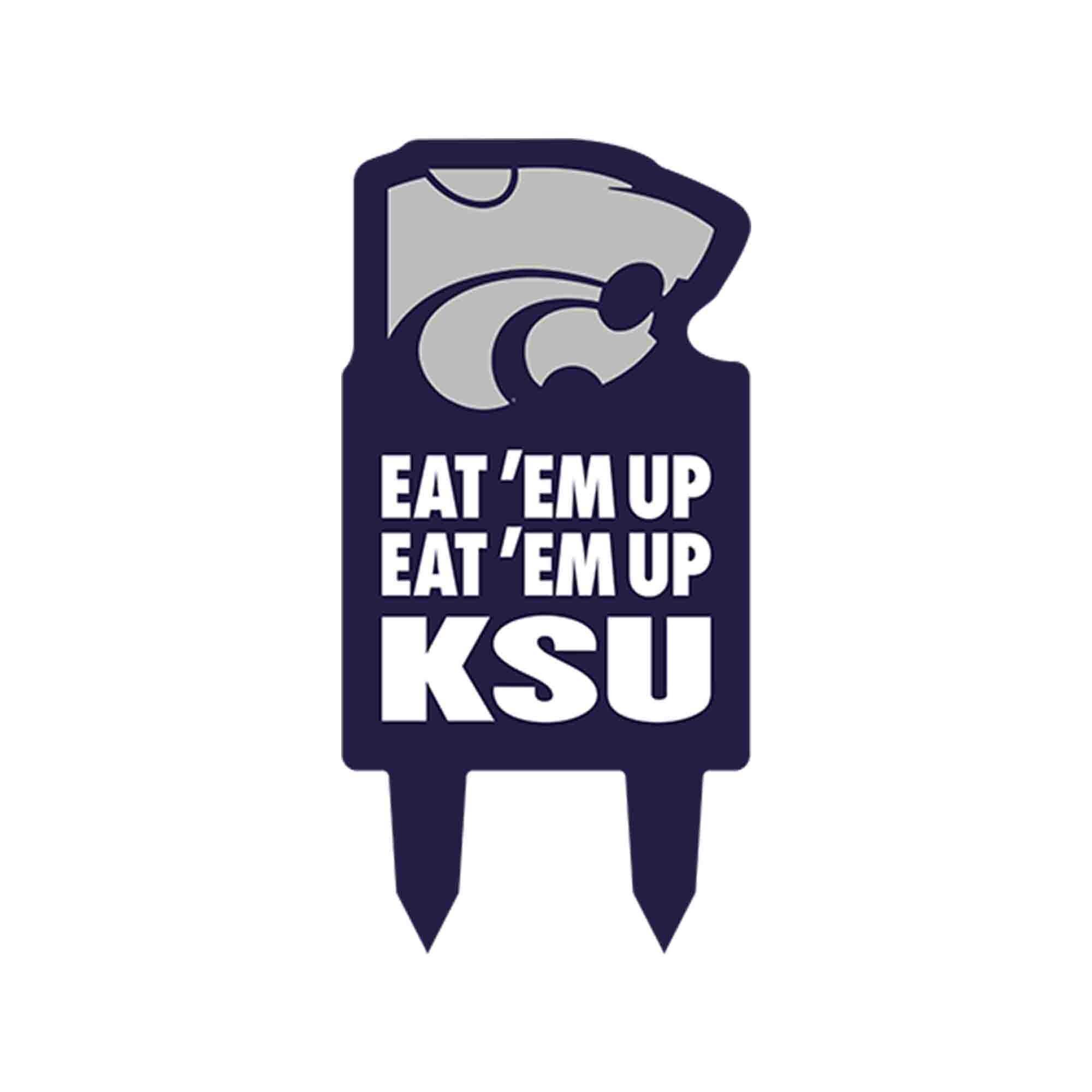 K-State Eat 'Em Up Garden Stake X-metal