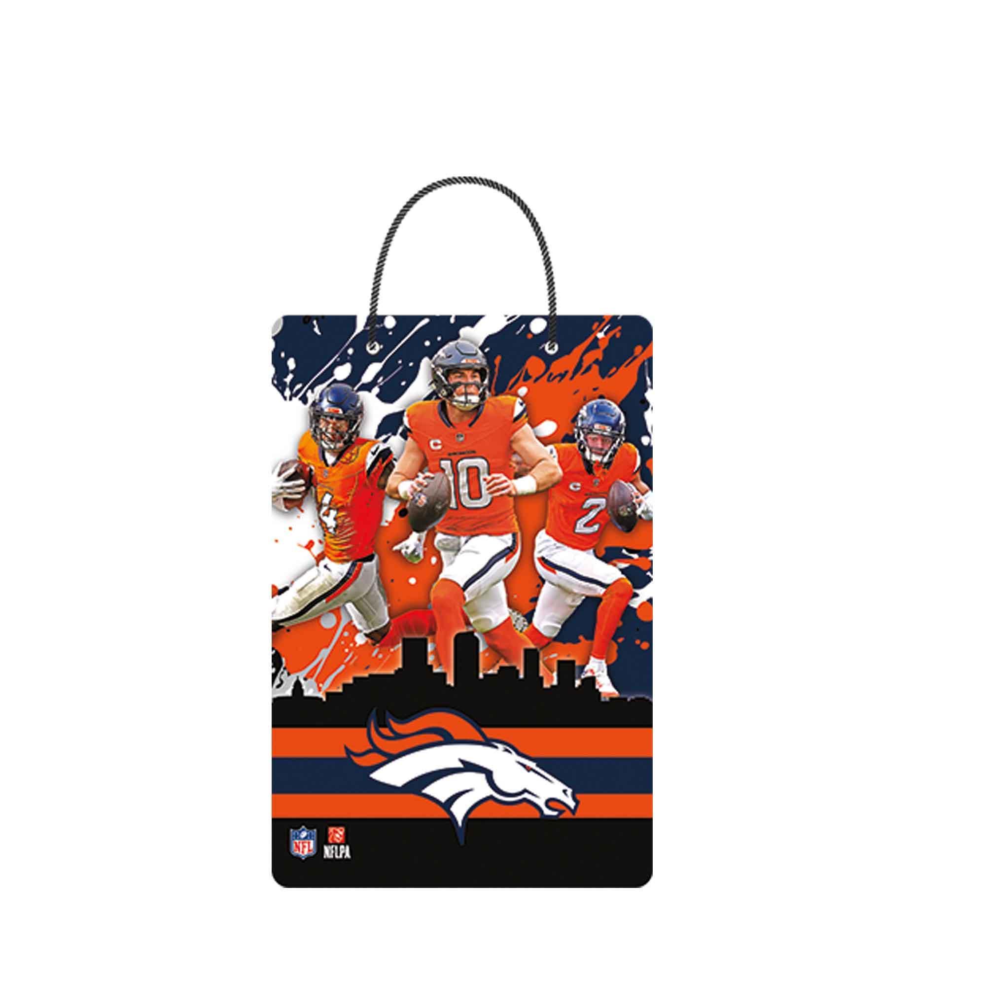 Denver Broncos City Skyline Hanging Weather Resistant Metal Wall Decor