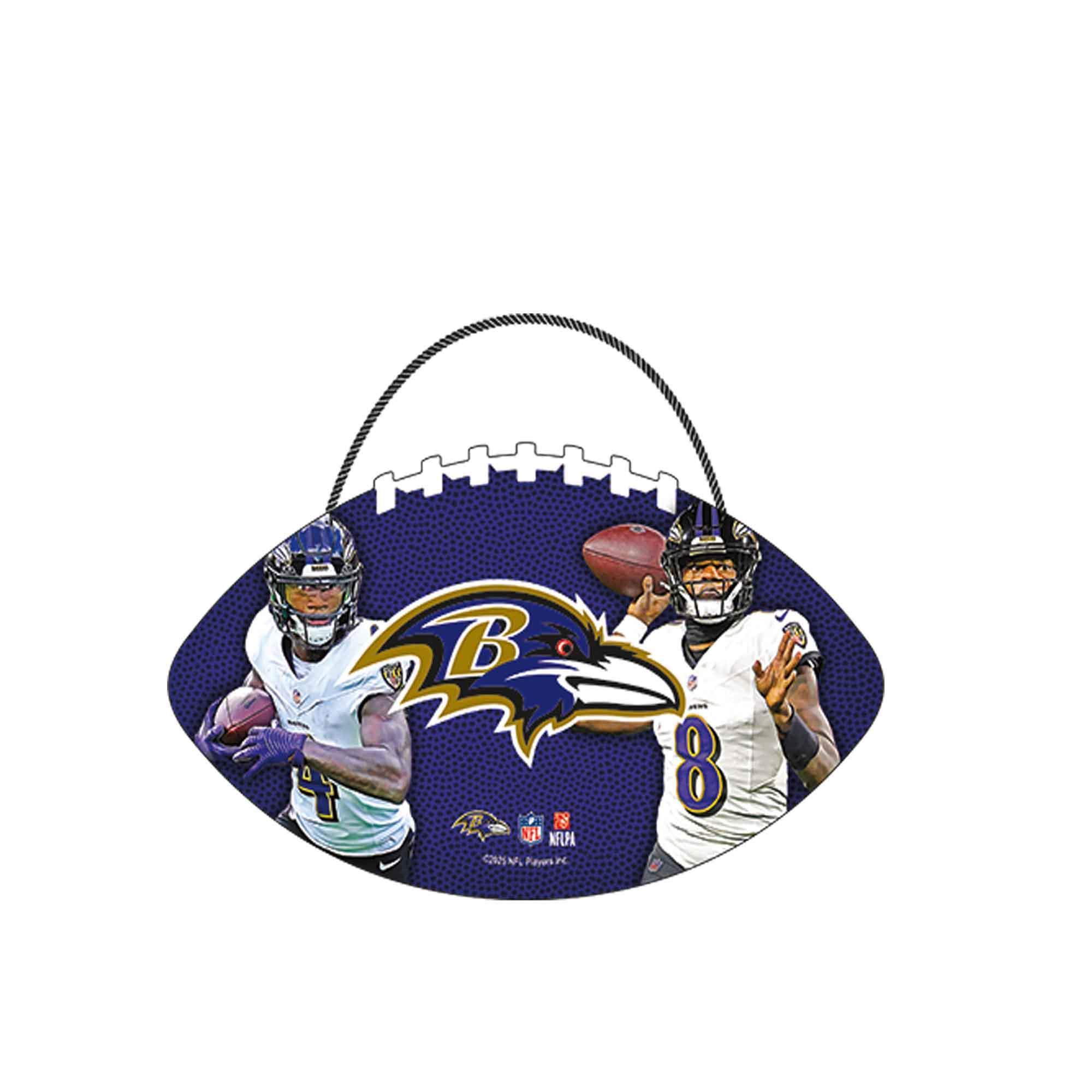 Baltimore Ravens Football Hanging Wood Wall Decor
