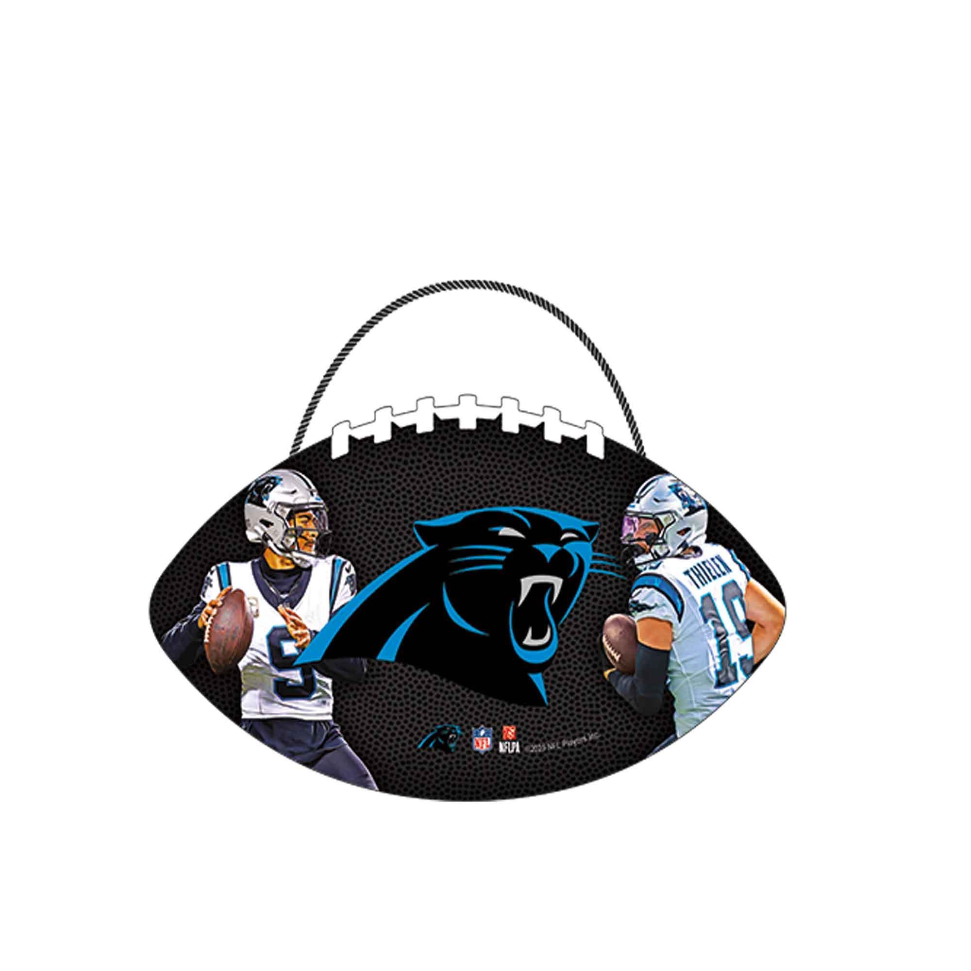 Carolina Panthers Football Hanging Wood Wall Decor