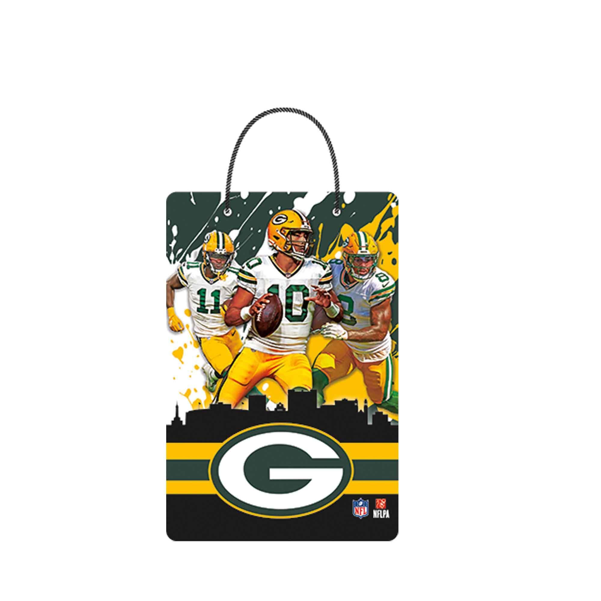 Green Bay Packers Skyline Hanging Weather Resistant Metal Wall Decor