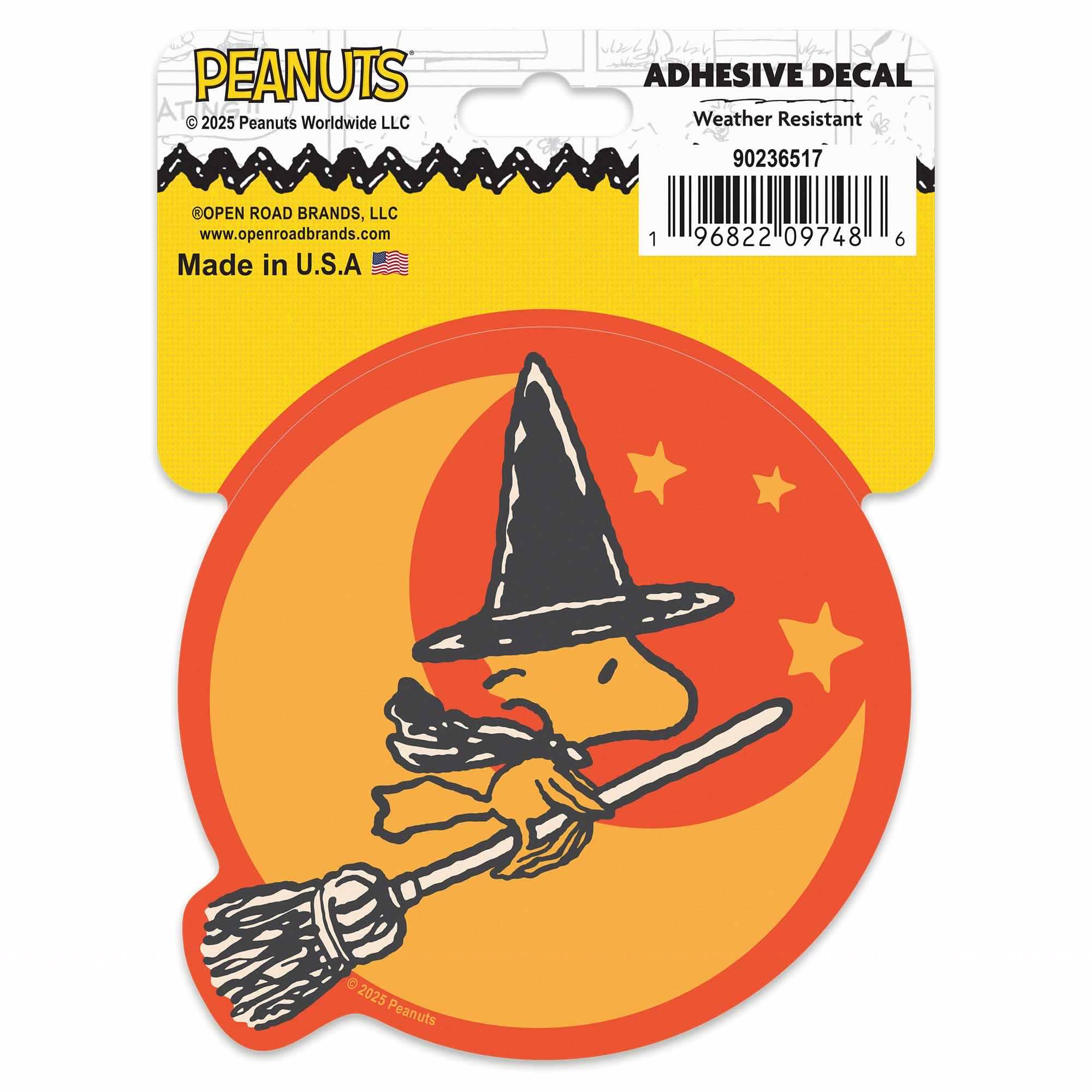 Woodstock Witch Halloween Adhesive Vinyl Decal image