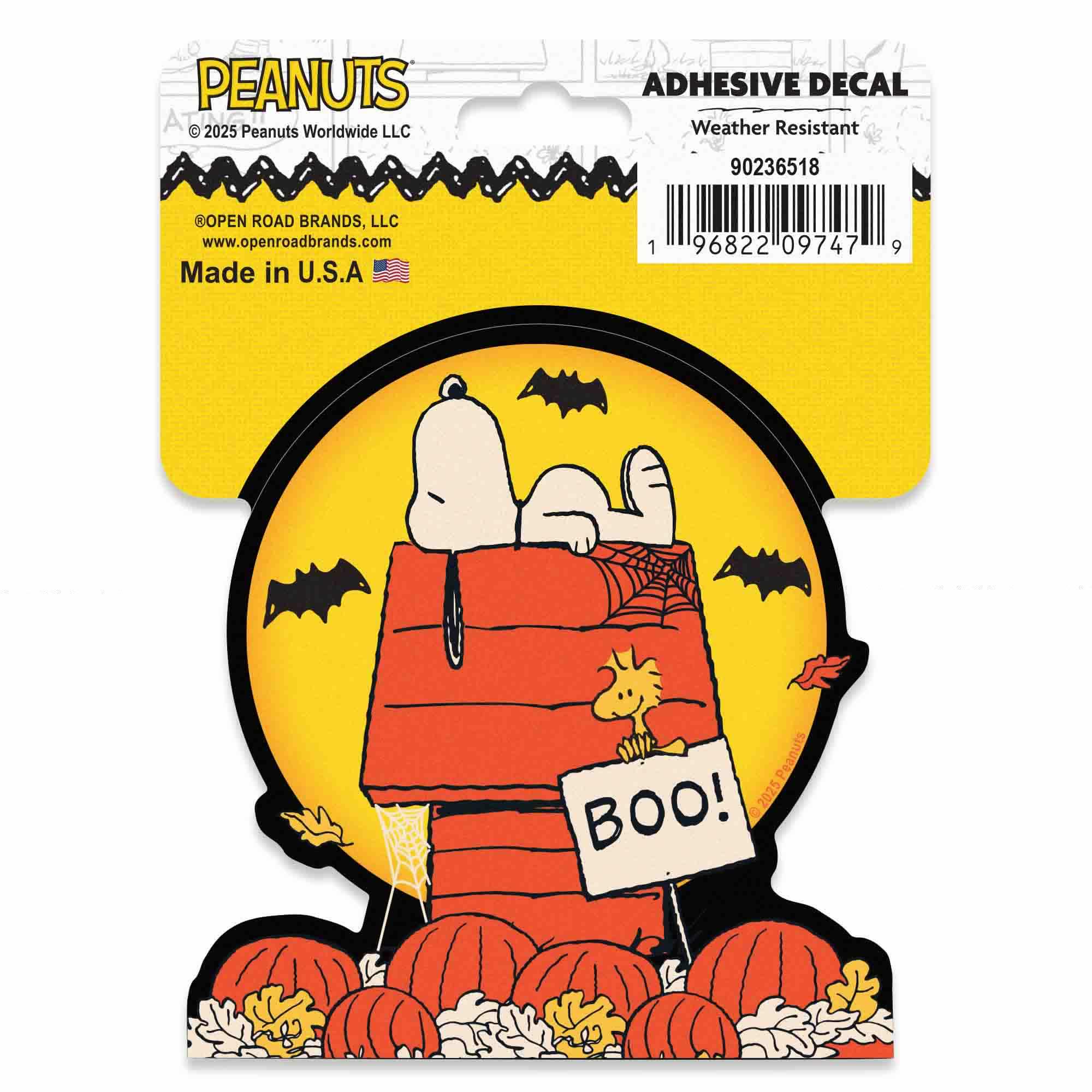 Snoopy's Haunted House Adhesive Vinyl Decal