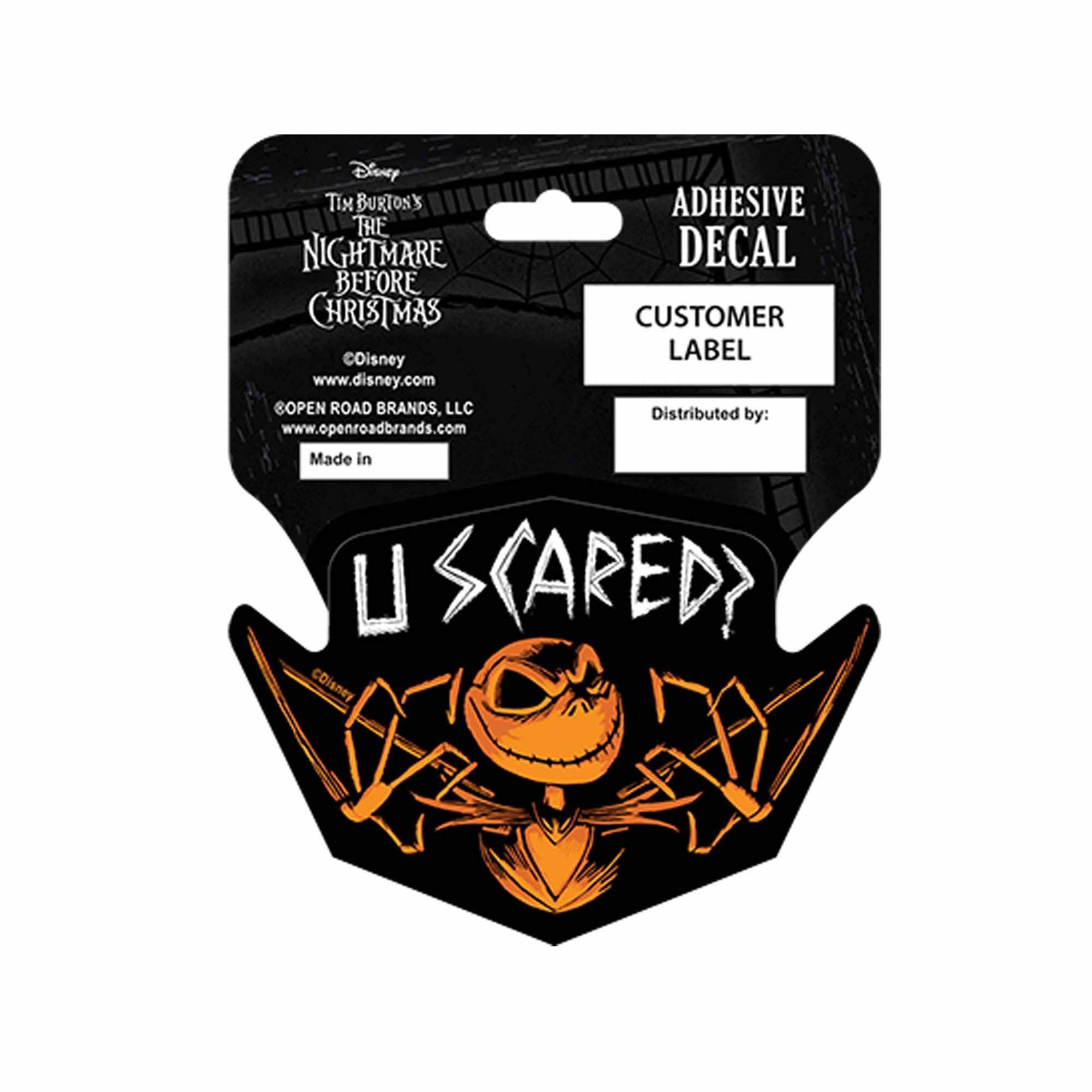 Jack You Scared Vinyl Decal for Cars Laptops and Water Bottles image