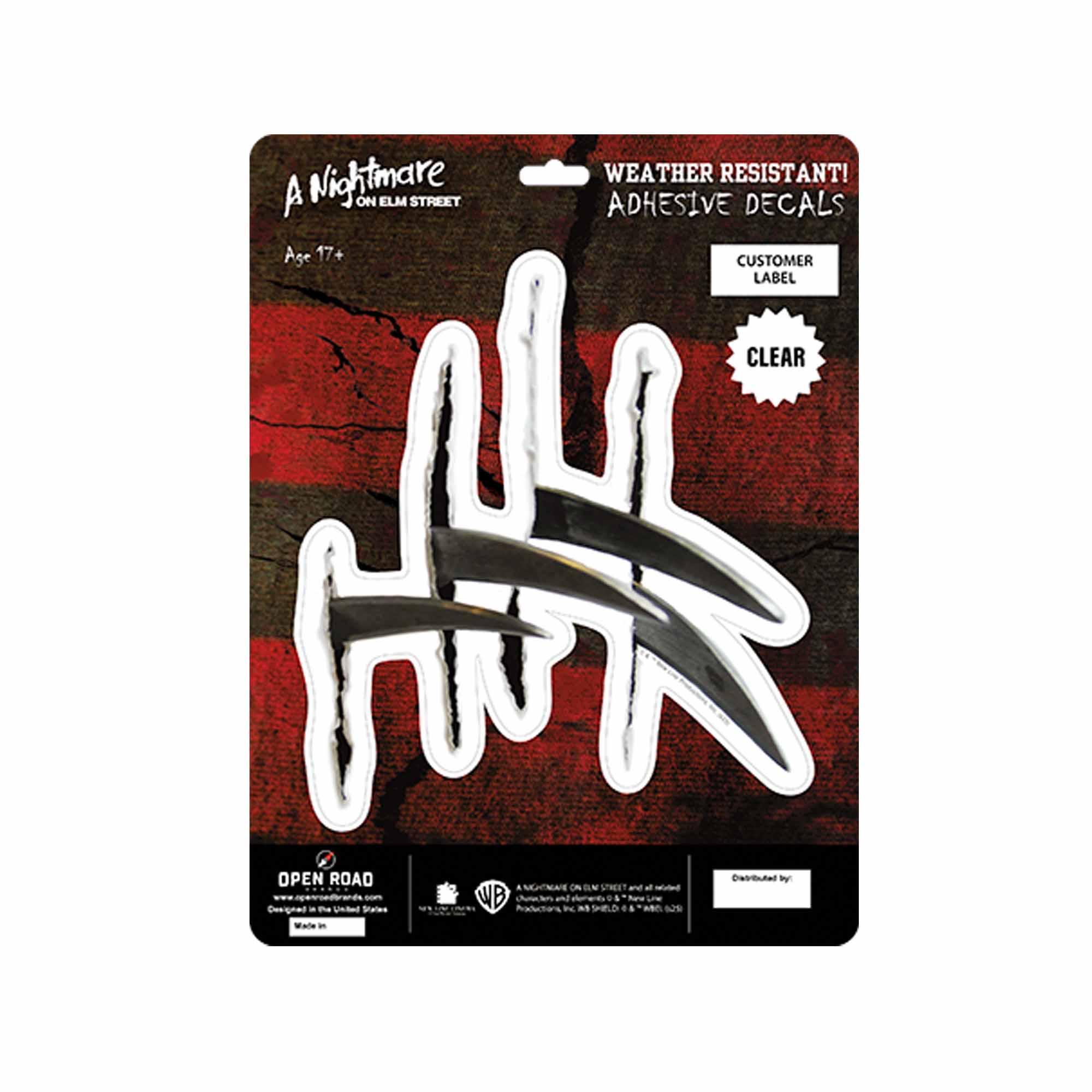 Nightmare on Elm Street Scratch Horror Vinyl Decal for Laptops and Gear image