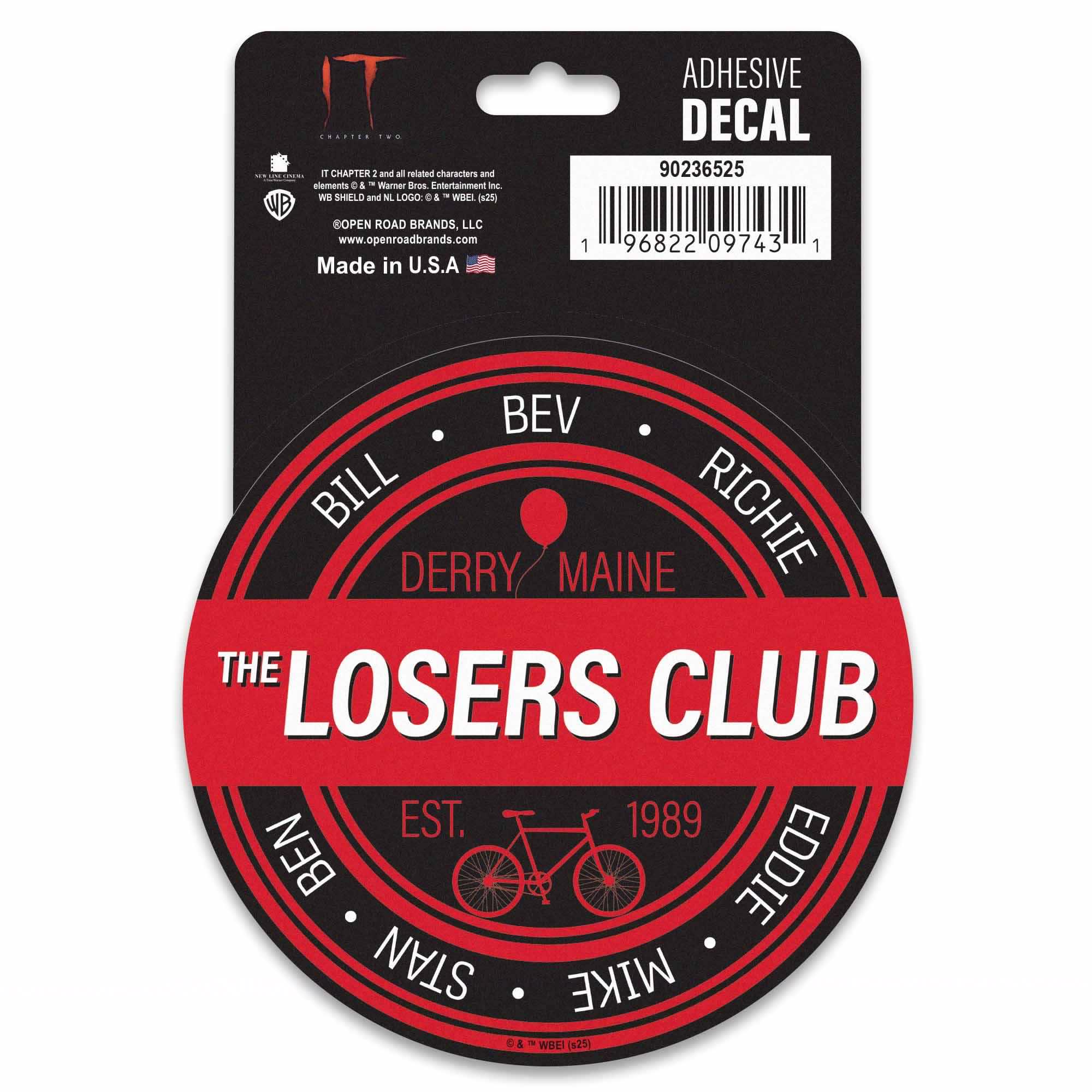 IT Losers Club Horror Adhesive Vinyl Decal image