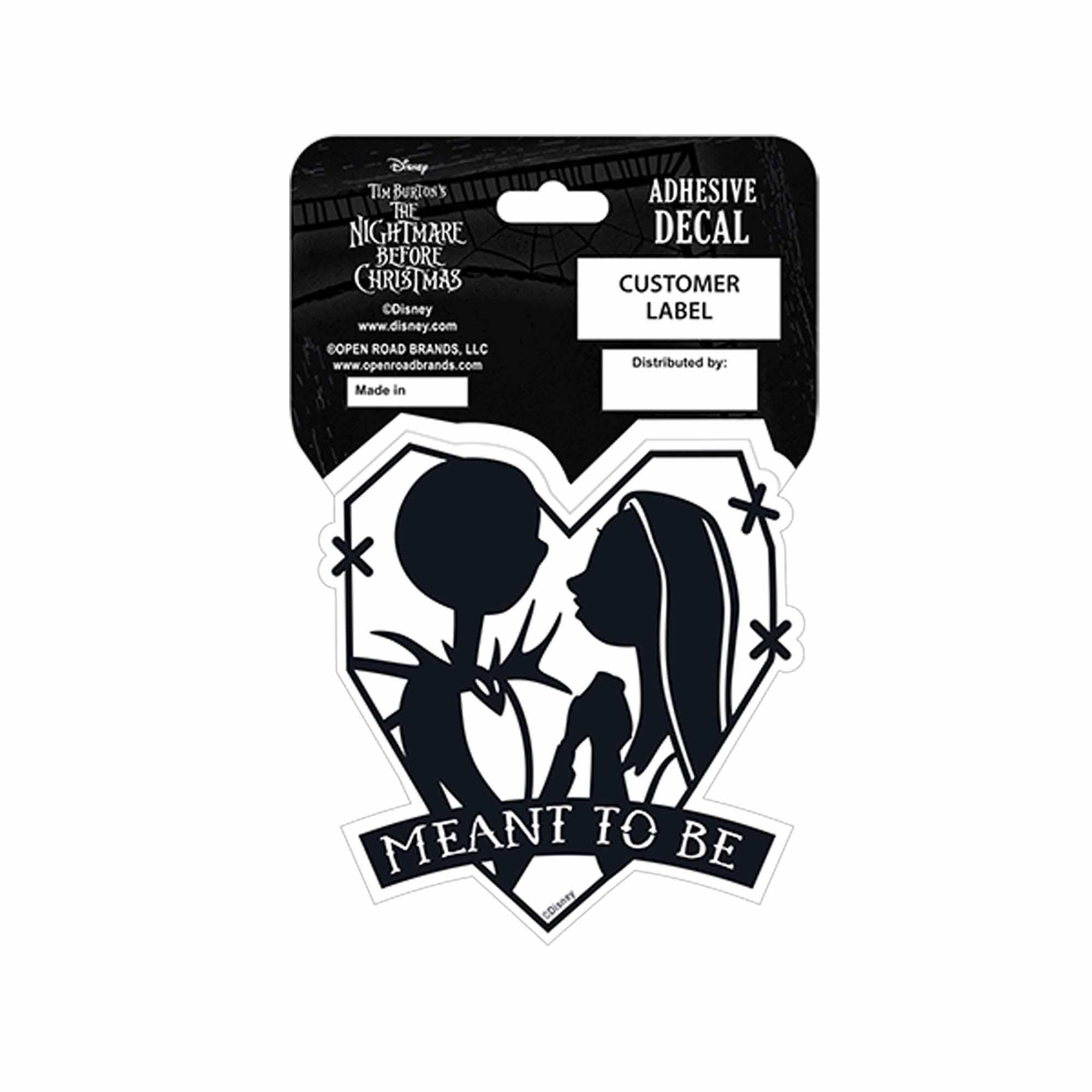 Jack and Sally Vinyl Decal for Cars Laptops and Water Bottles image