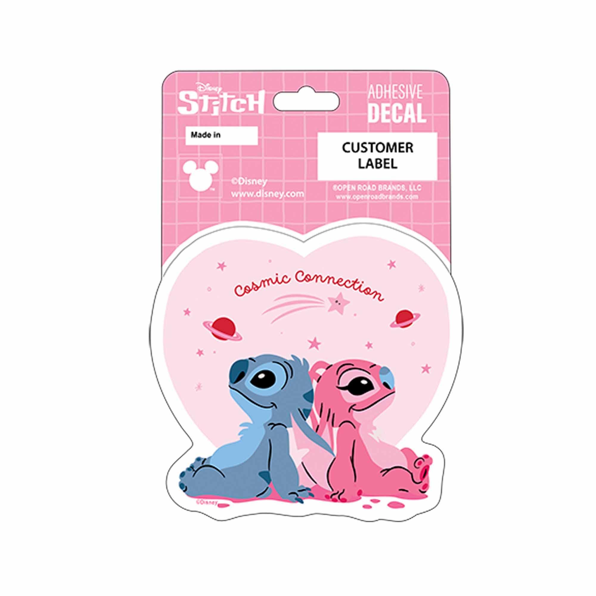 Stitch and Angel Heart Car Decal for Vehicles and Displays image