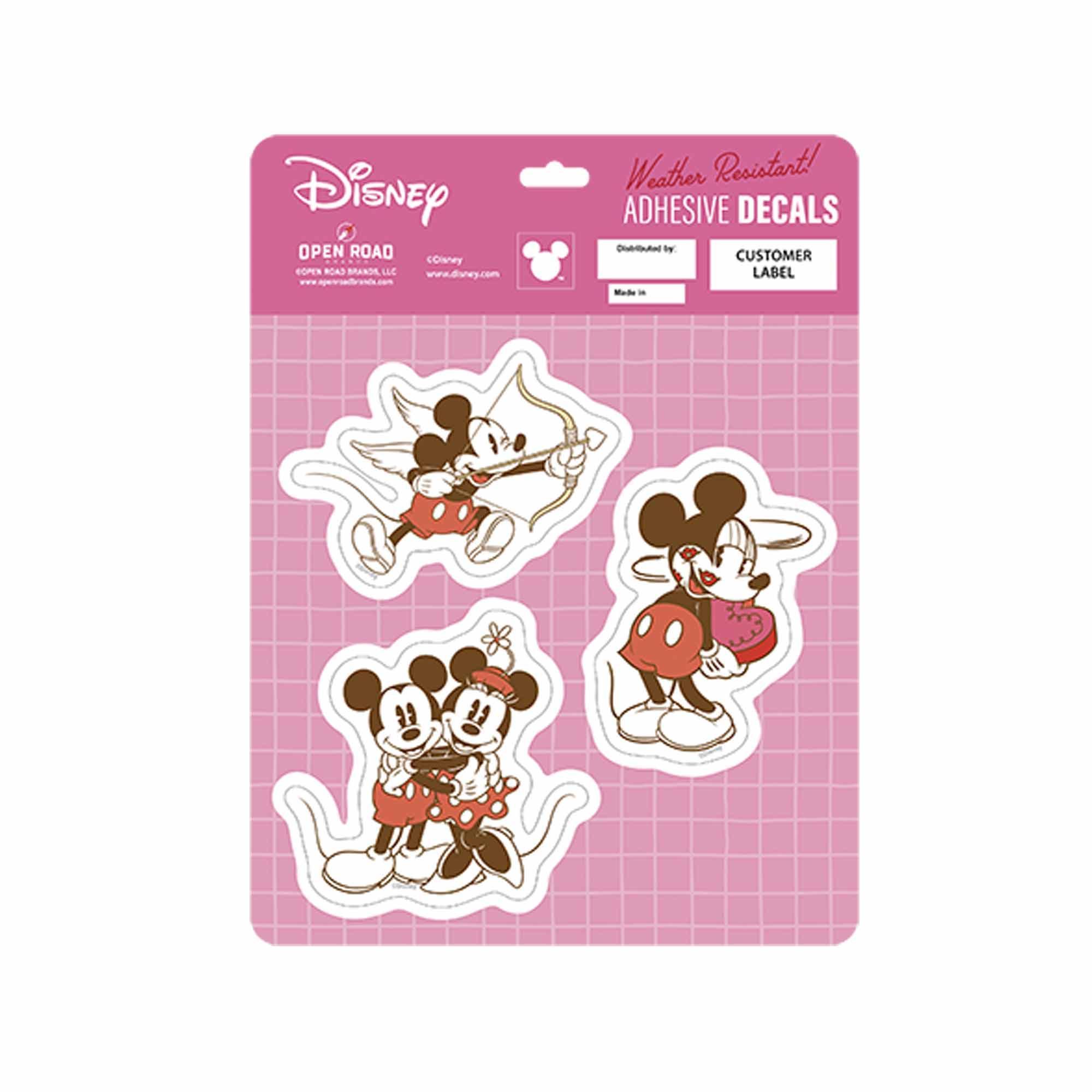 Cupid Mickey Valentines 3-Pack Character Car Decals image