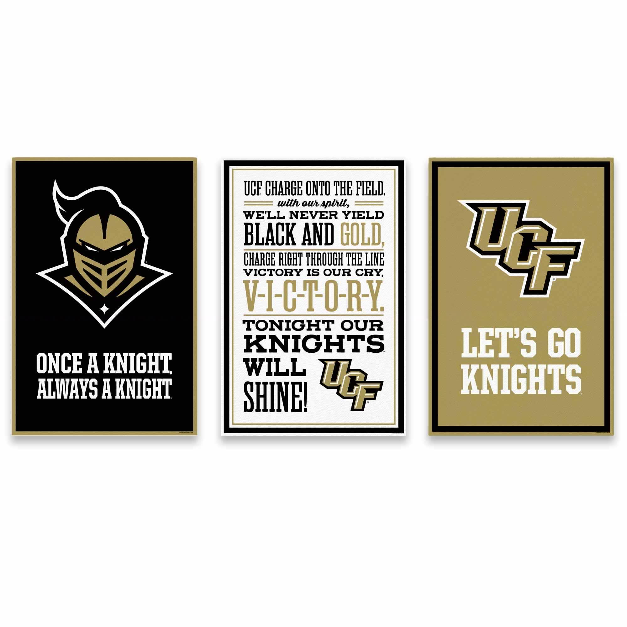 UCF Knights Adhesive Canvas Set - 3-Piece Wall Decor image