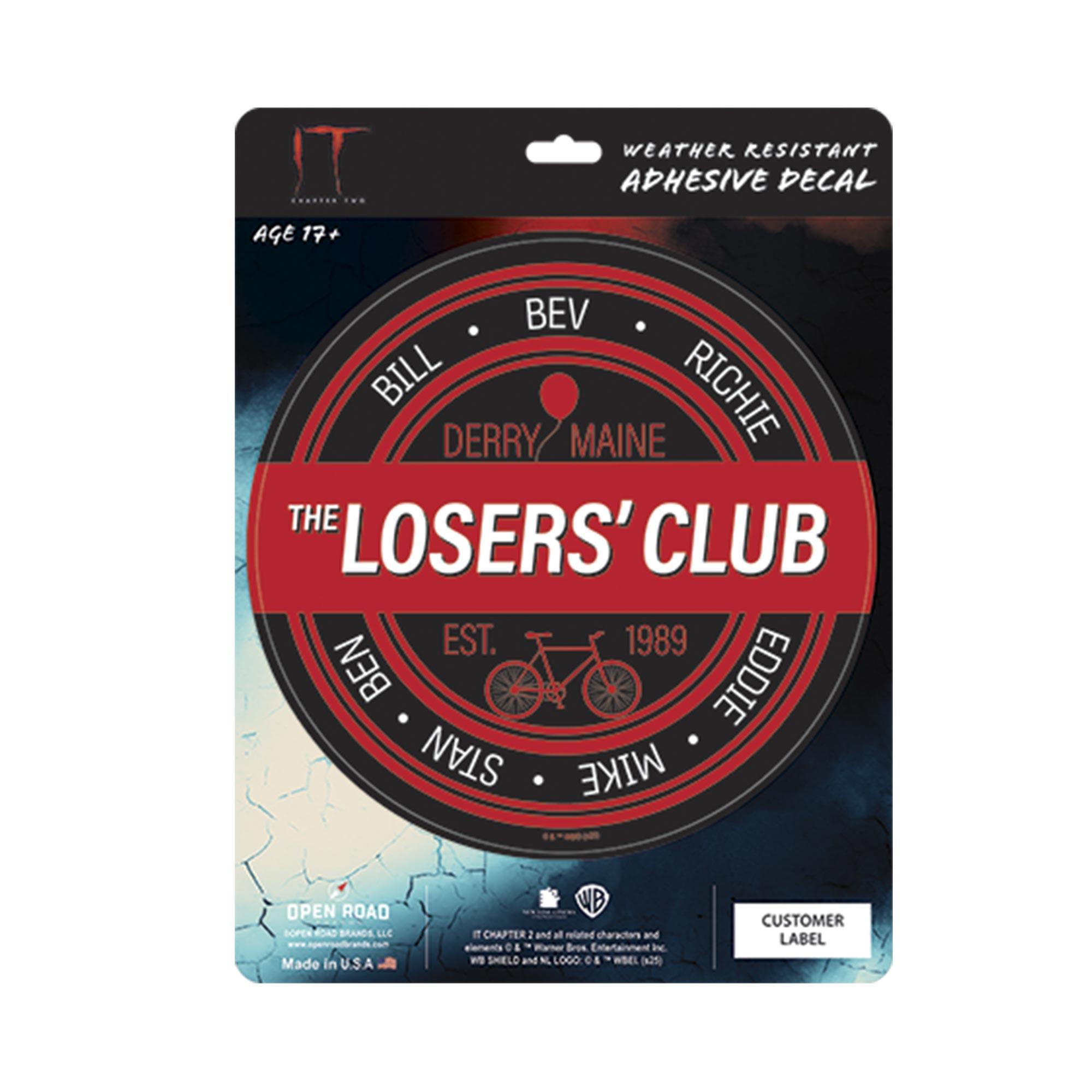 IT Losers' Club Adhesive Vinyl Decal - Horror Movie Sticker image