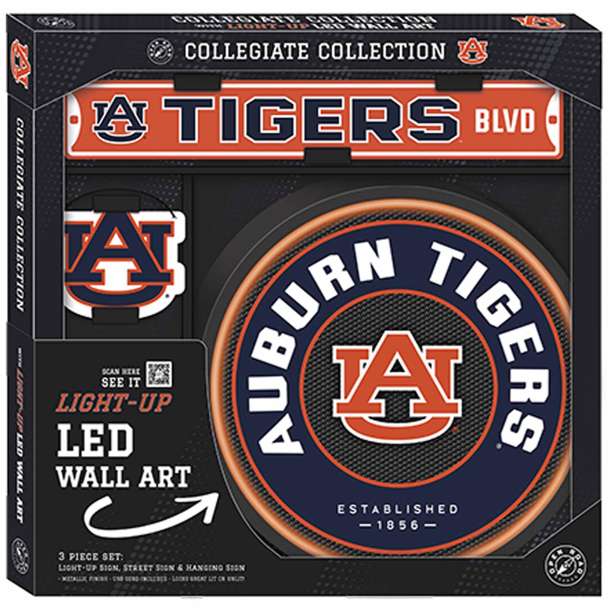 Auburn Tigers LED Wall Art - Bold Tigers Light-Up Sign for Bedroom or Fan Cave image