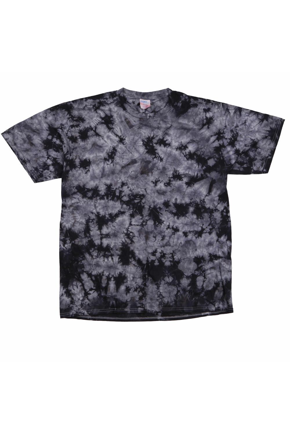 Crackle Black Tie Dyed T-Shirt featuring your Custom Art image