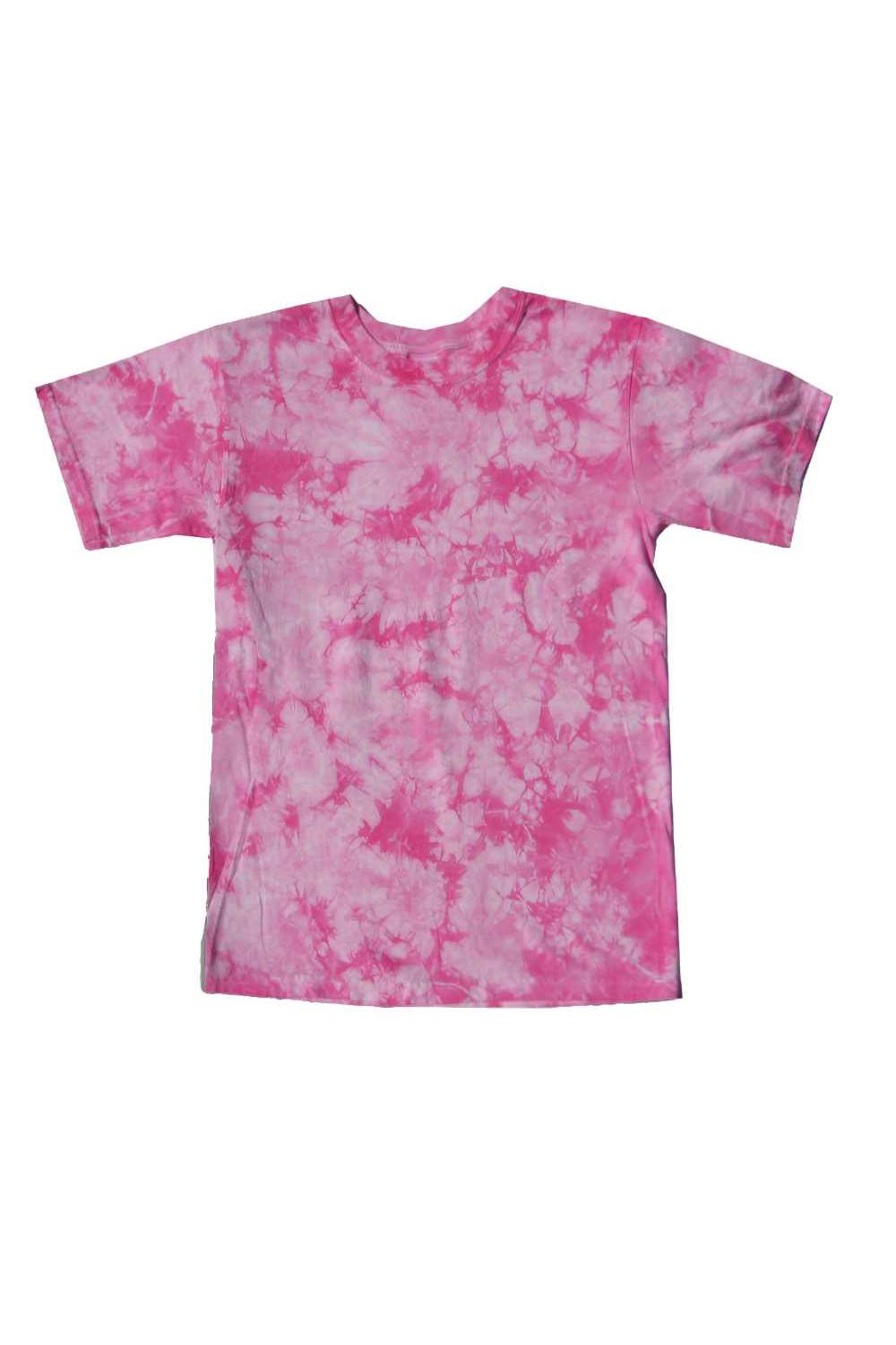 Crackle Pink Tie Dyed T-Shirt featuring your Custom Art image