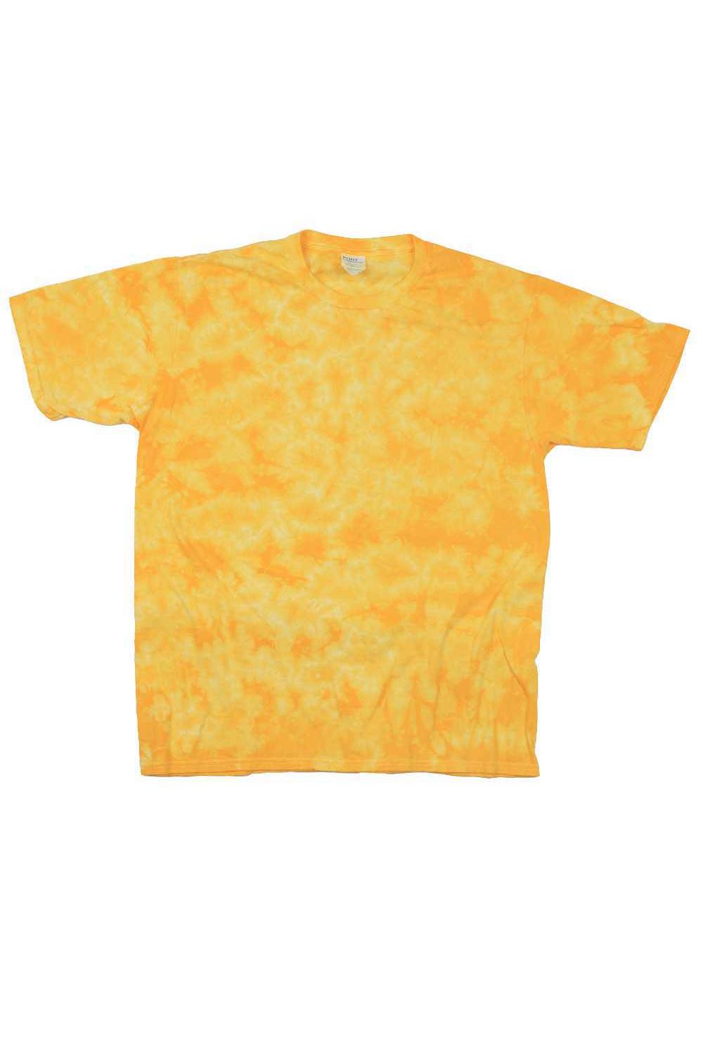 Crackle Gold Tie Dyed T-Shirt featuring your Custom Art image