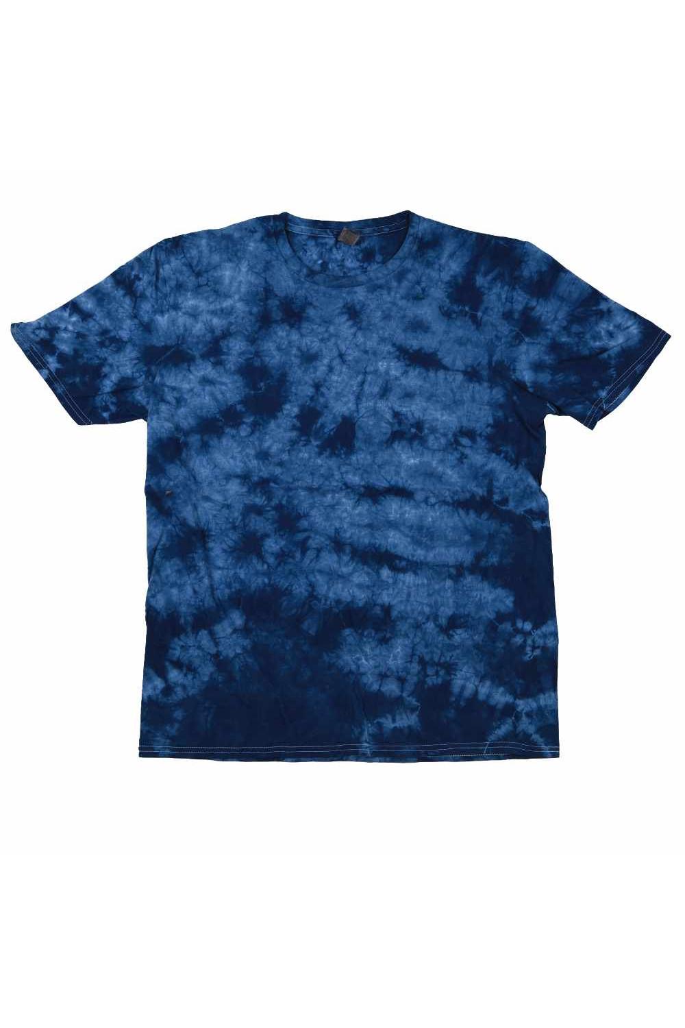 Crackle Navy Tie Dyed T-Shirt featuring your Custom Art image