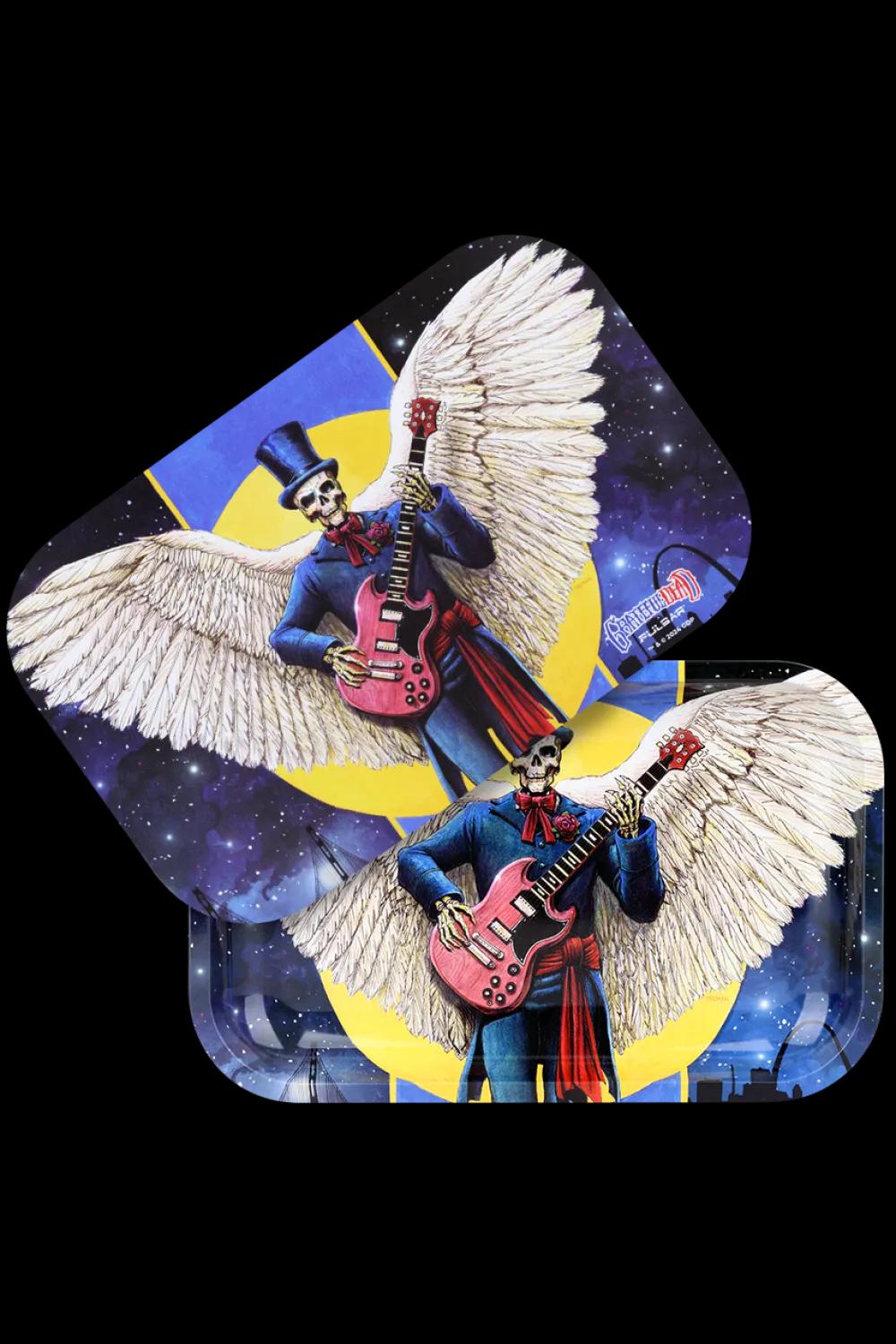 Angel Of Music Grateful Dead Metal Rolling Tray and Lid Combo 11x7" image