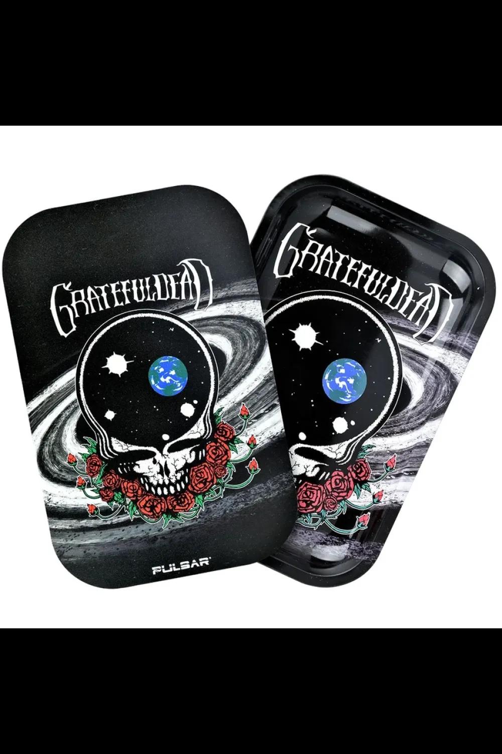 Space Your Face Grateful Dead Metal Rolling Tray and Lid Combo 11x7" image