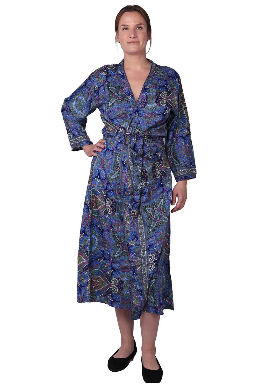 Silky Blue Paisley Robe image