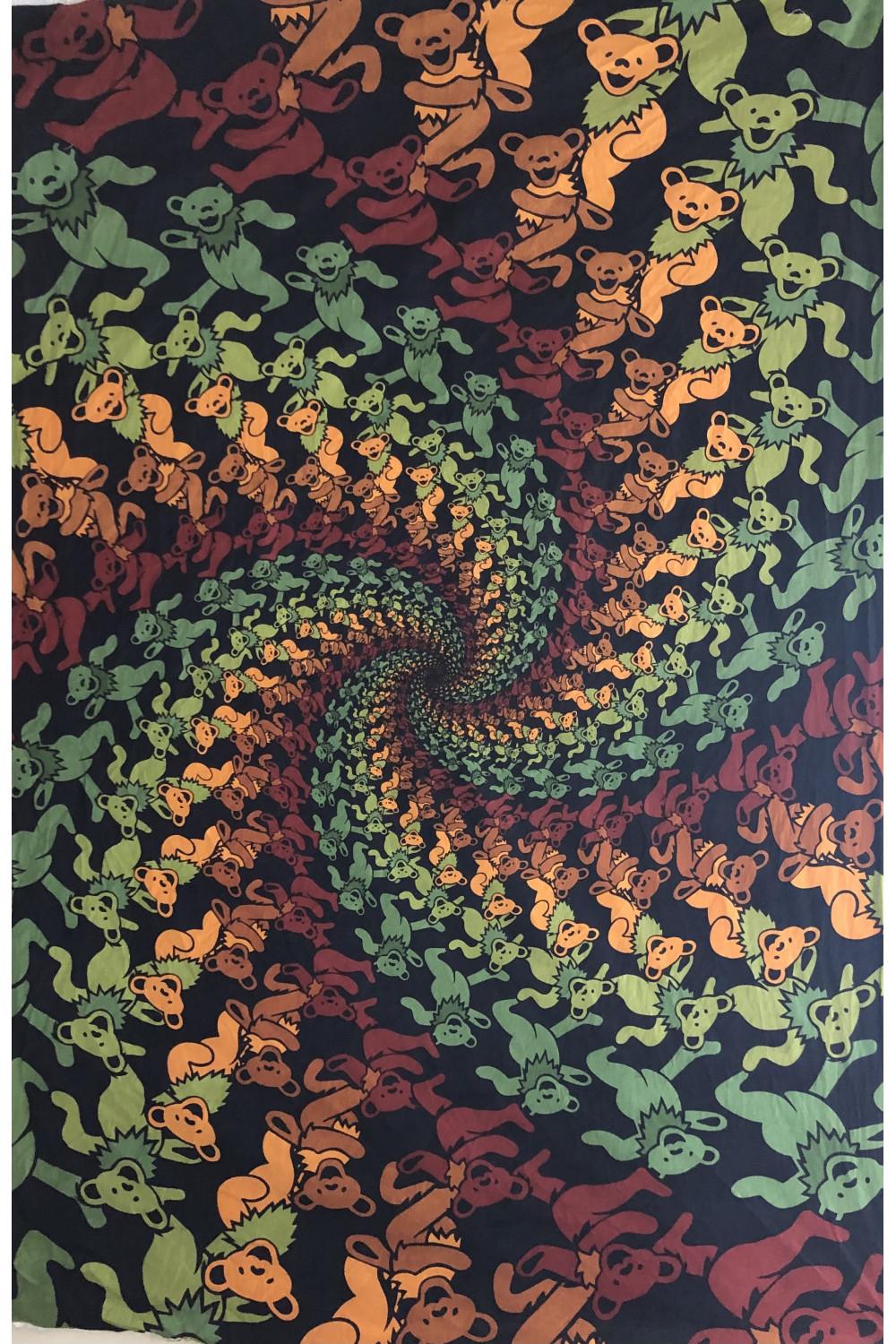 Grateful Dead Dancing Bears Wood Spiral Mini Tapestry 30x45 image