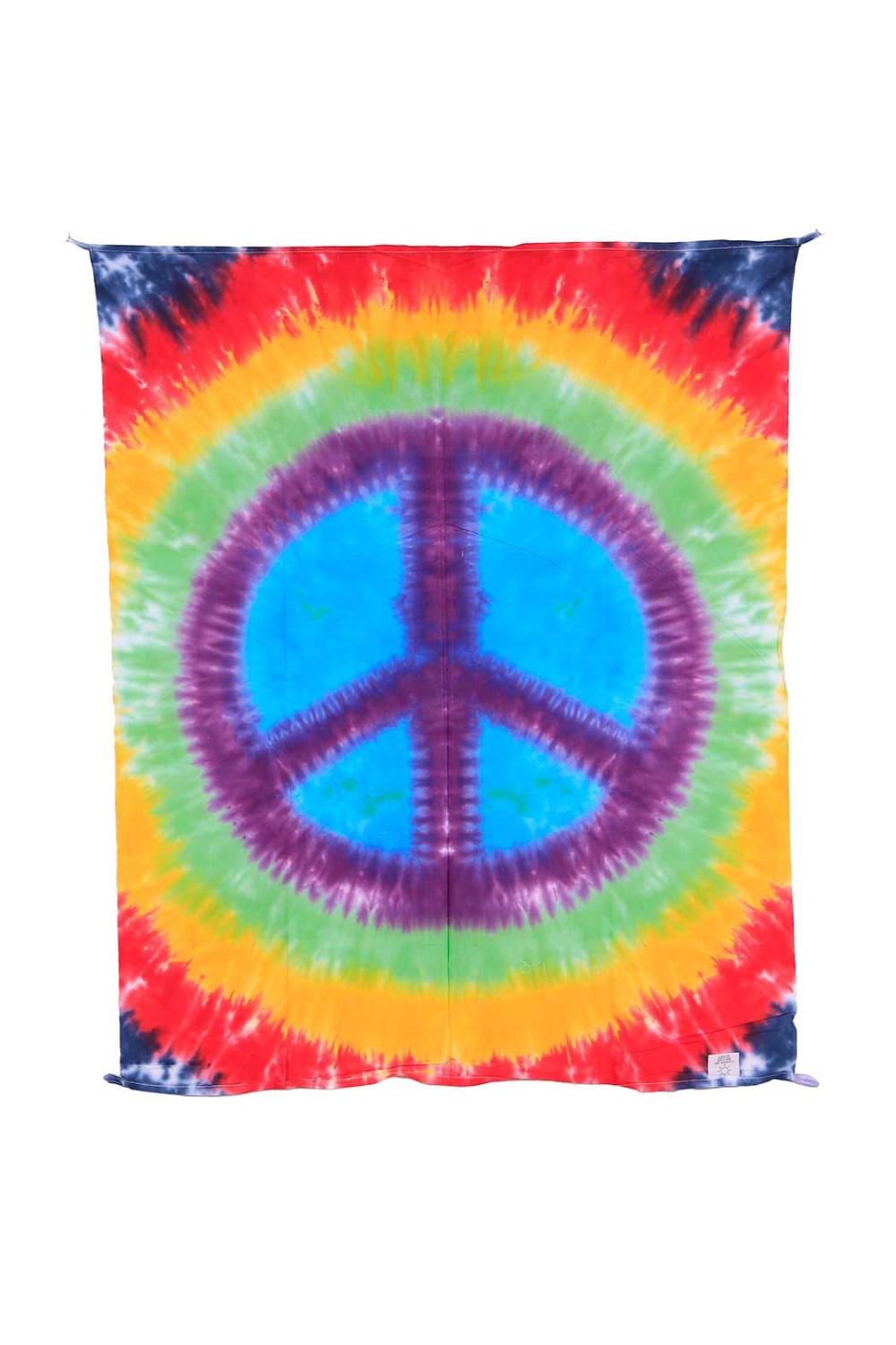 Rainbow Peace Sign Tie-Dye Mini Tapestry 30x45 image