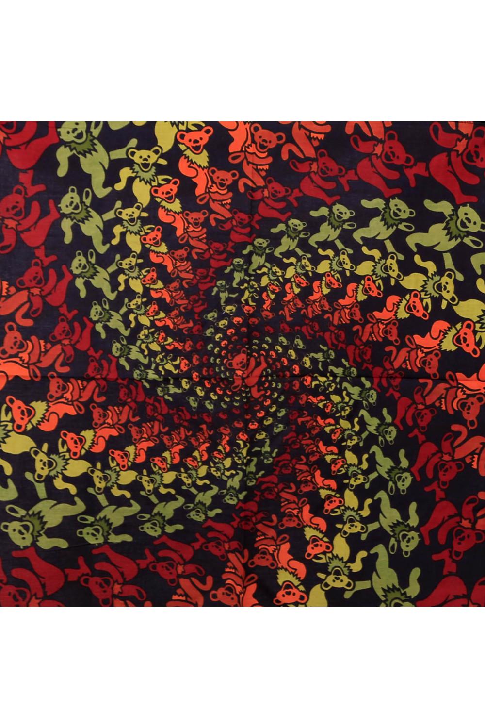 Grateful Dead Wood Spiral Bears Bandana 22x22 *SALE* image