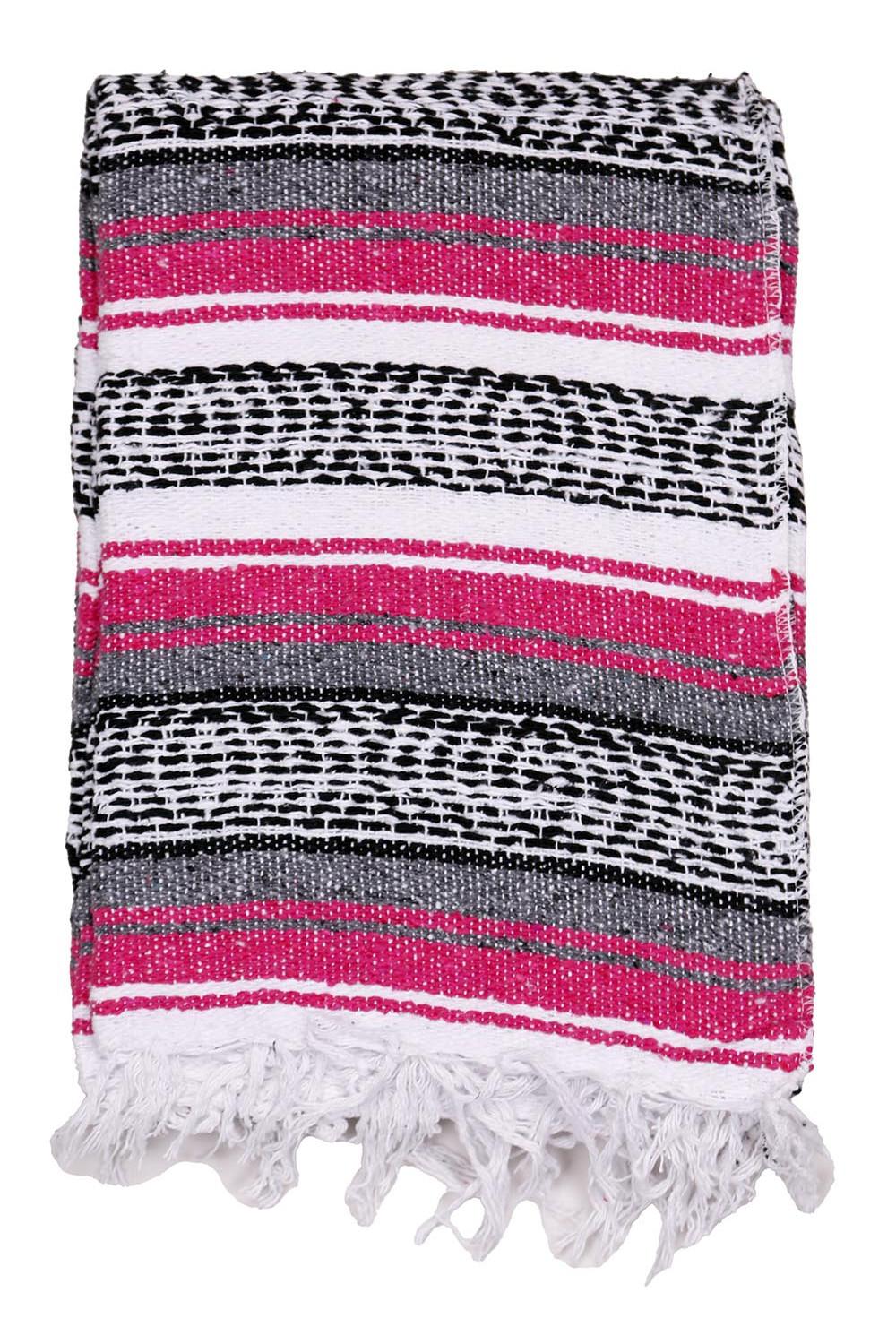 Mexican Falsa Blanket in Hot Pink - 51x78" image
