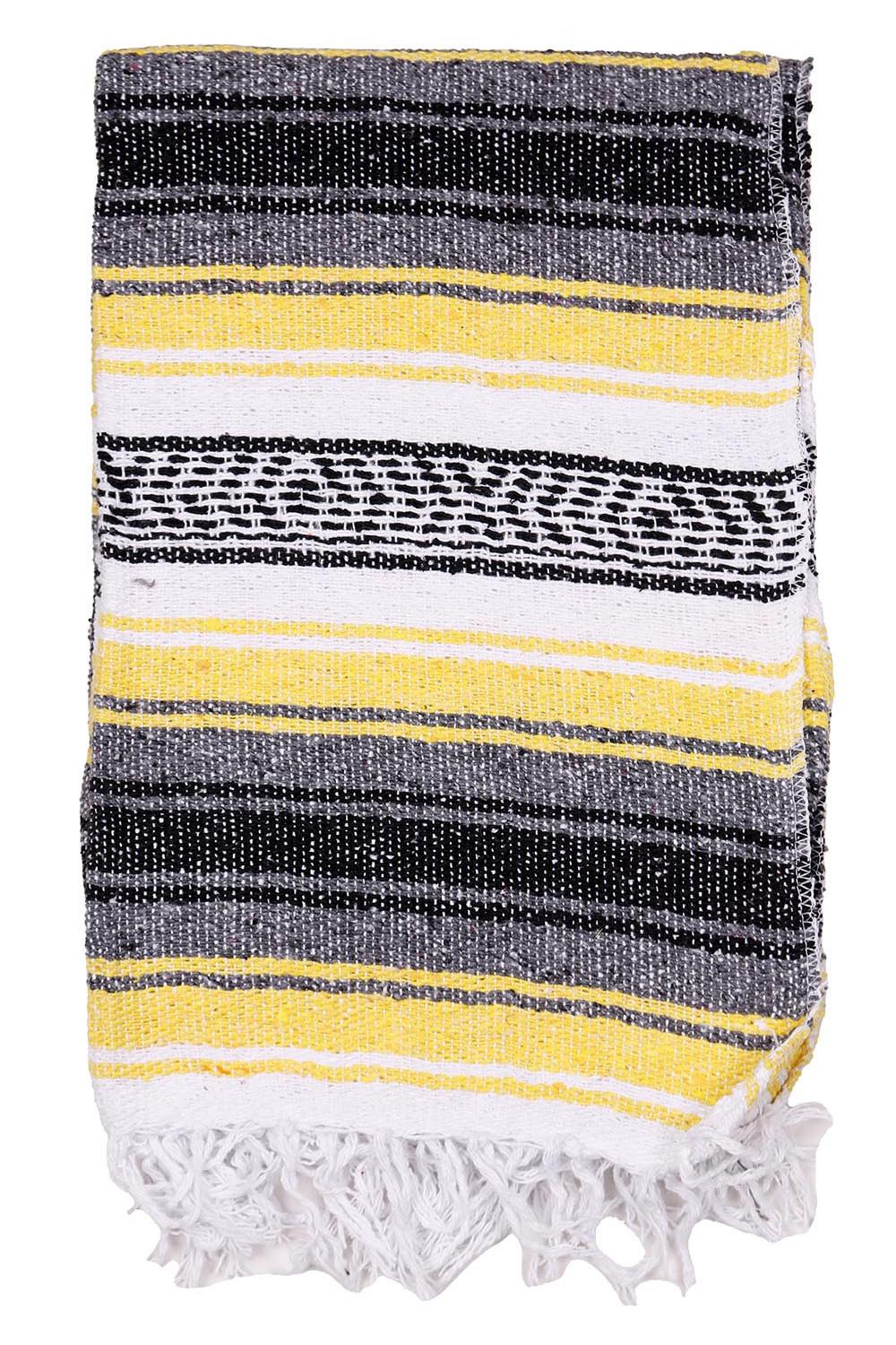 Mexican Falsa Blanket in Yellow - 51x78" image