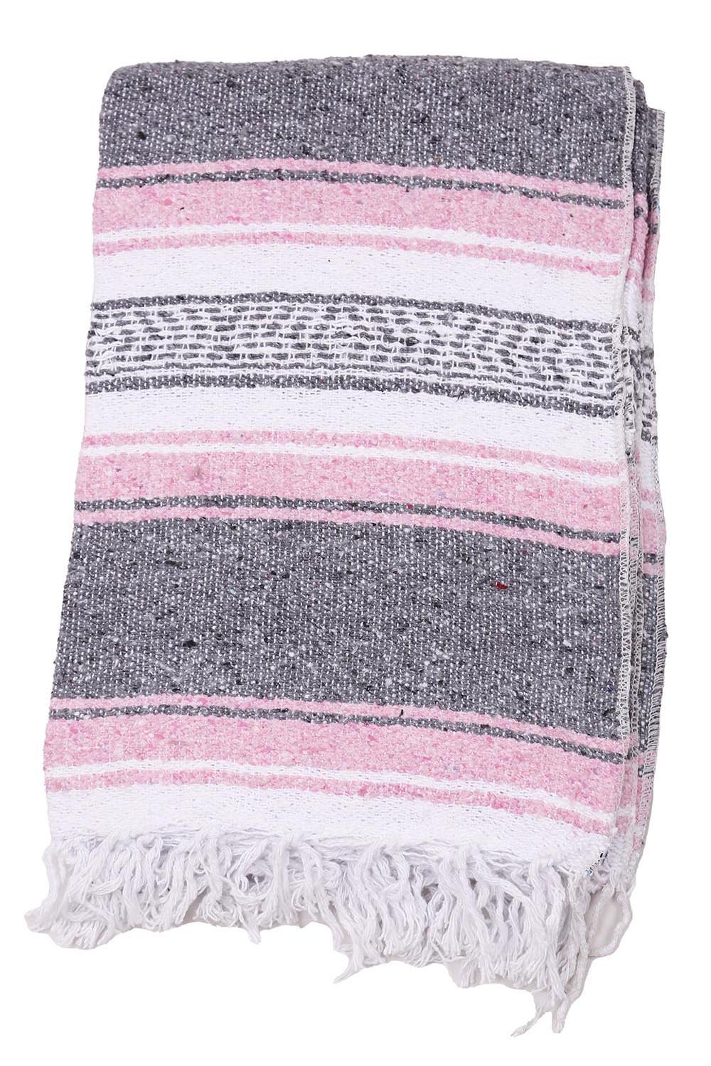 Mexican Falsa Blanket in Light Pink 51x78" image
