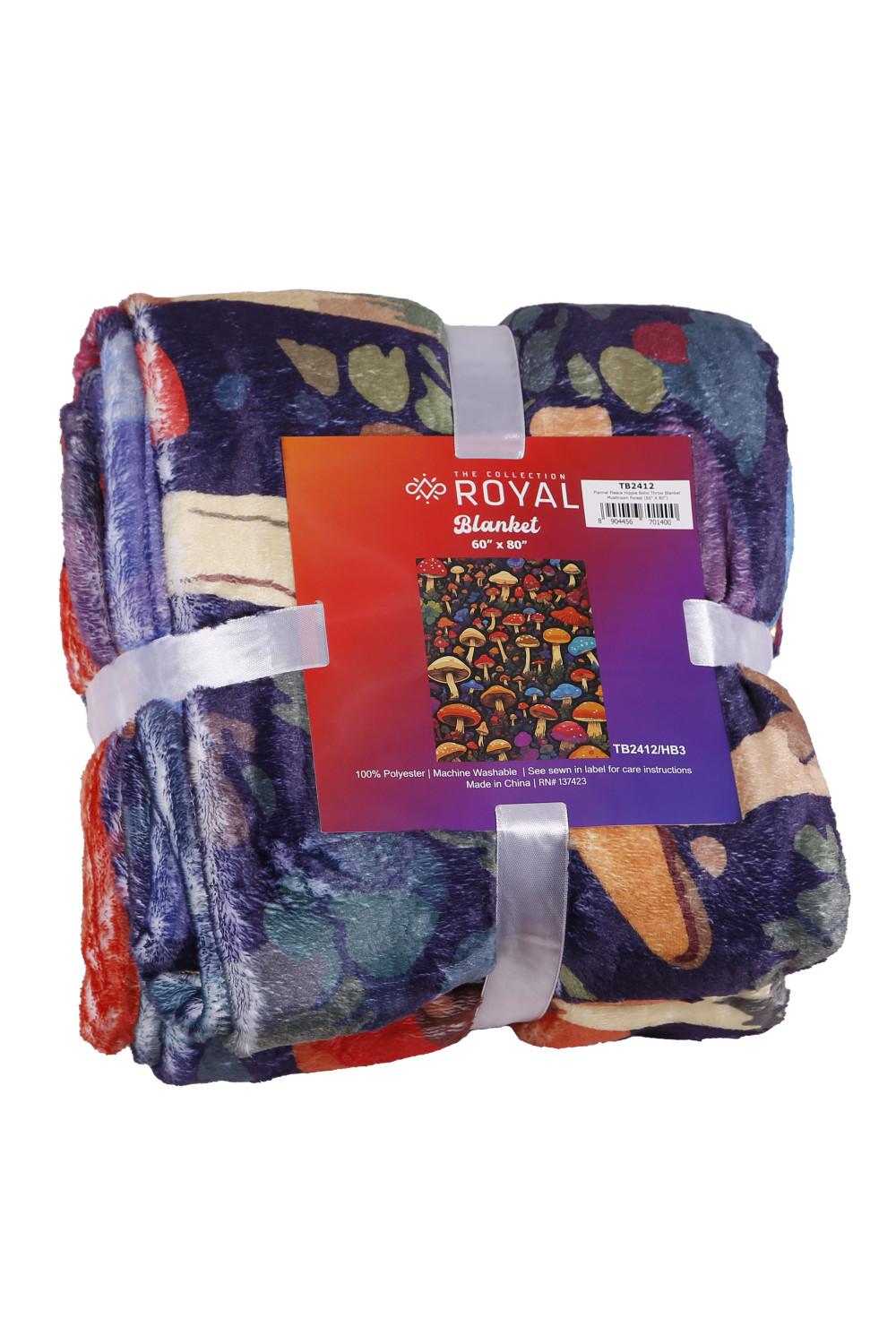 Mushroom Forest Fleece Blanket Queen Size 60x80" *SALE* image