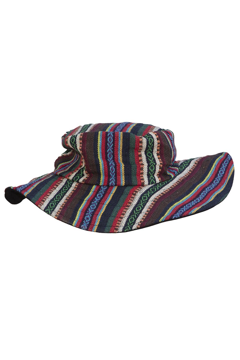 Floppy Woven Hat - Multi Stripe image