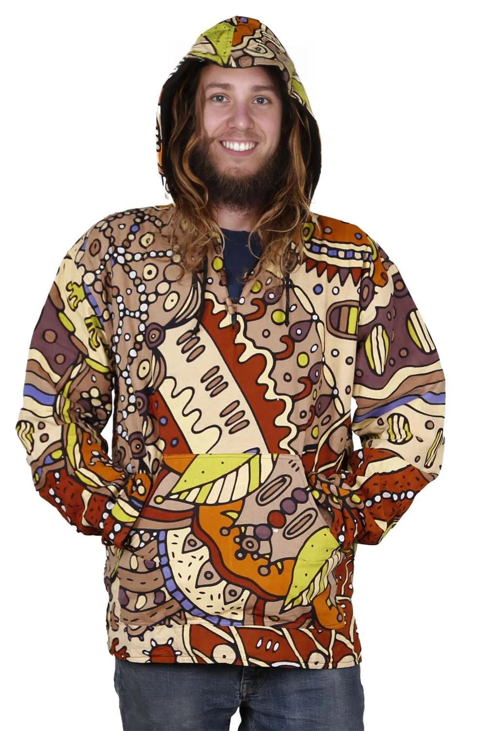 Reversible Fleece Lined Pullover Hoodie - Plant Dream image