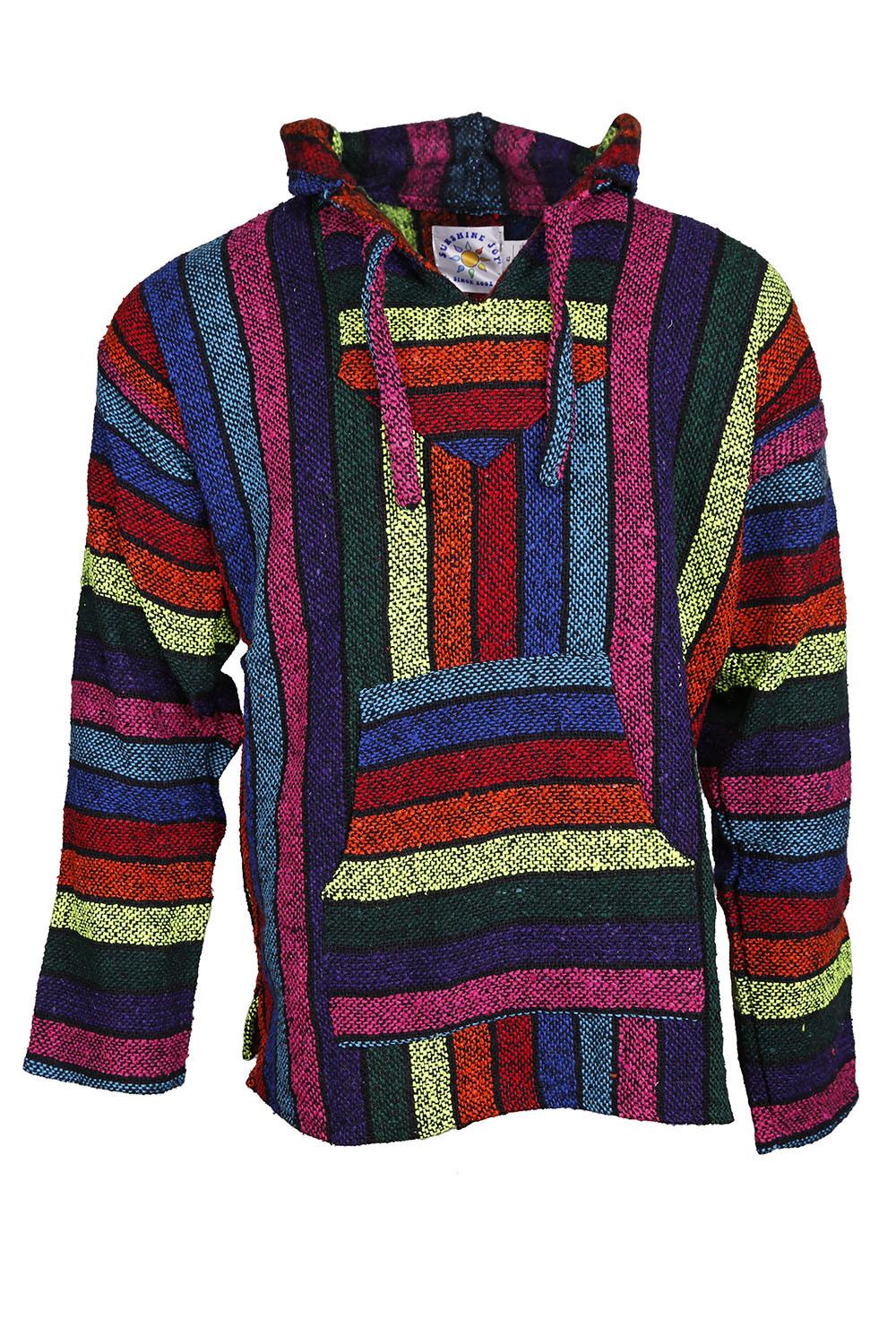 Baja Joy Pull Over Hoodie Neon Rainbow image