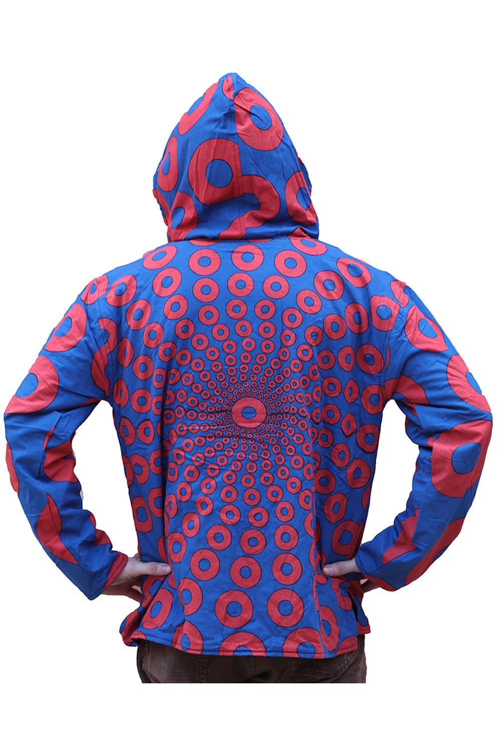 Reversible Fleece Lined Pullover Hoodie - Donut Vibes image