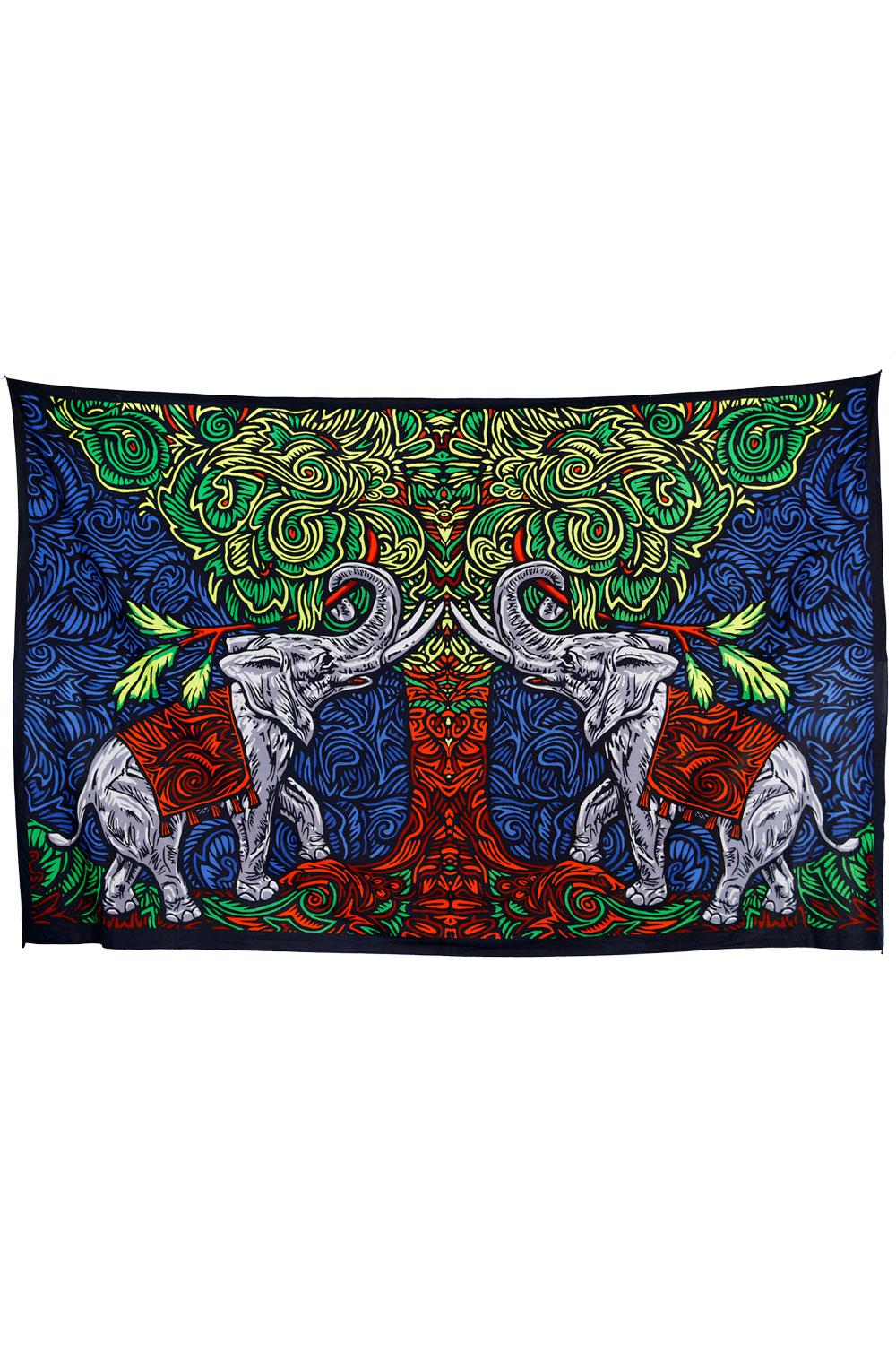 3D Elephant Tree Mini Tapestry 30x45 - Art by Chris Pinkerton image