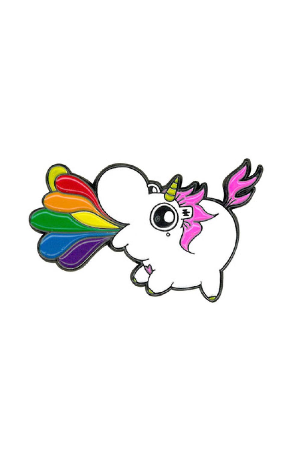 Rainbow Unicorn Enamel Pin 1.25" image