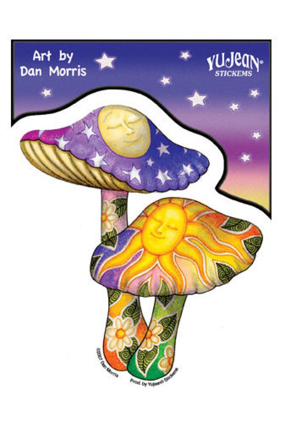 Dan Morris Sleeping Mushrooms Sticker 5"