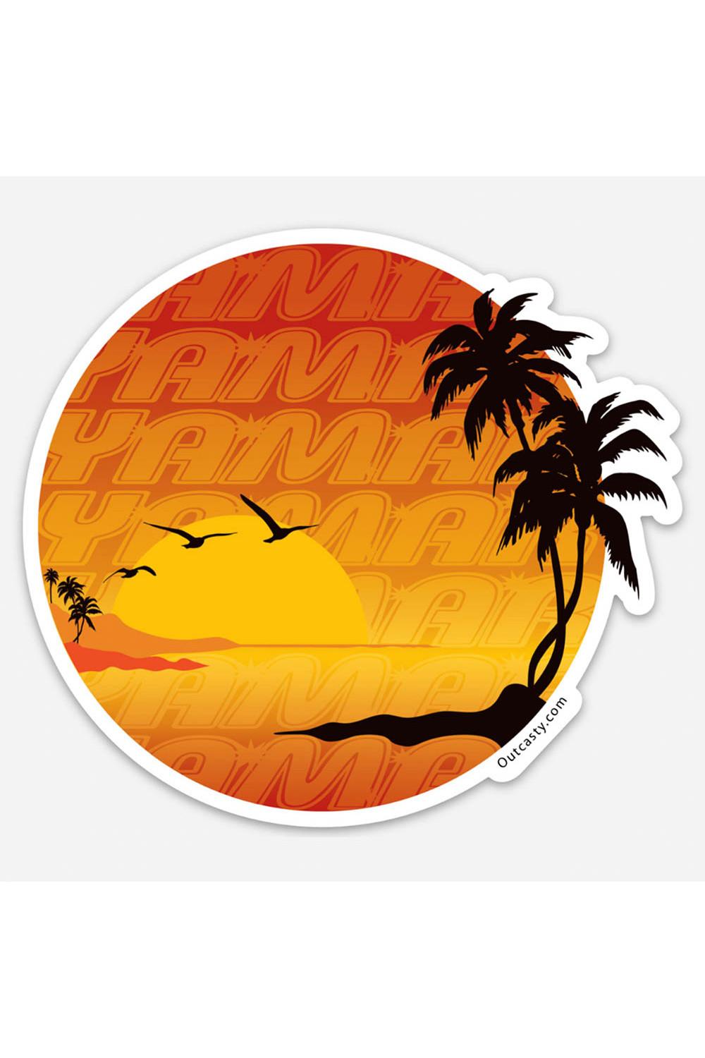 YaMar Sunset Sticker 4" image