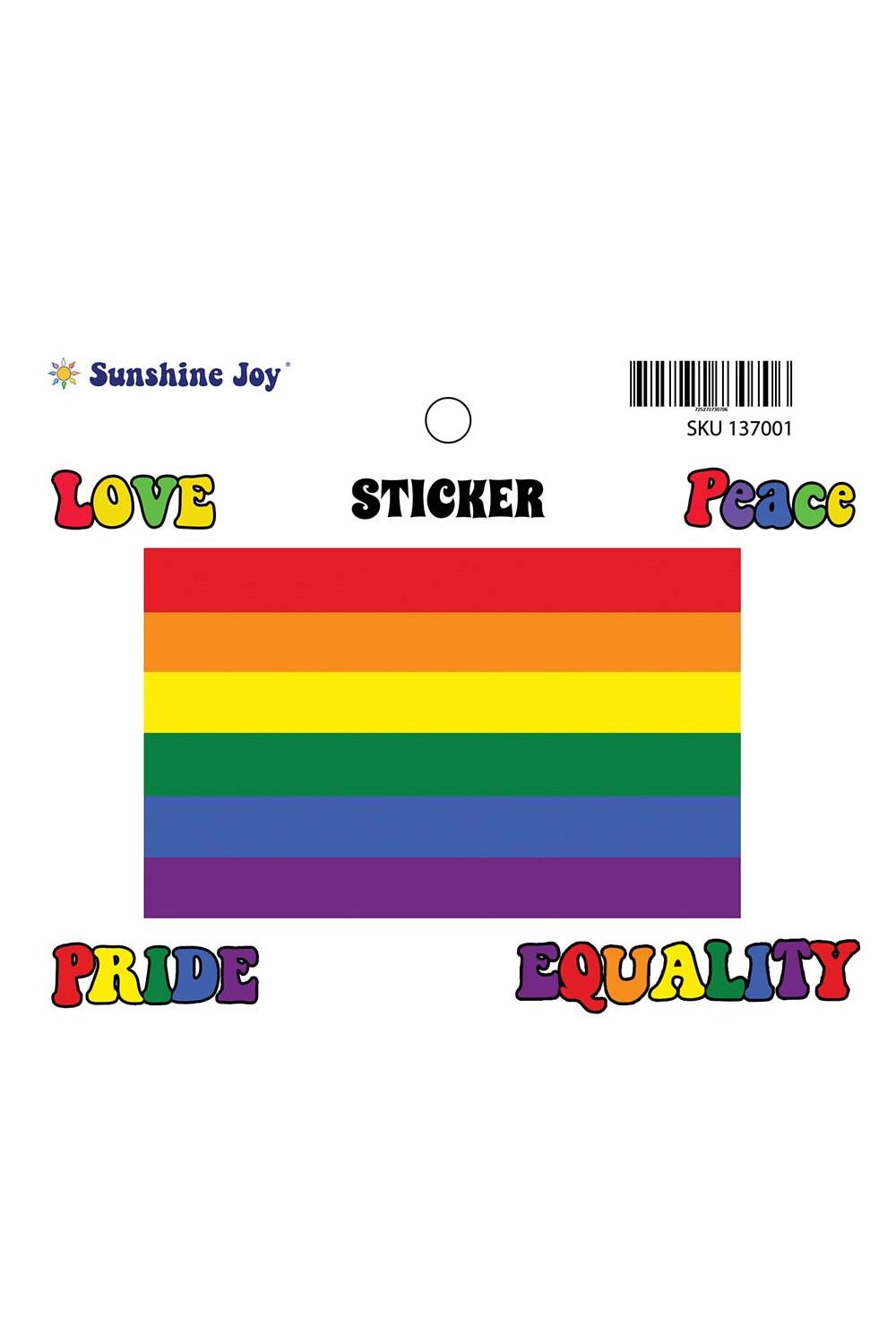 Rainbow Pride Multi Sticker 5" image