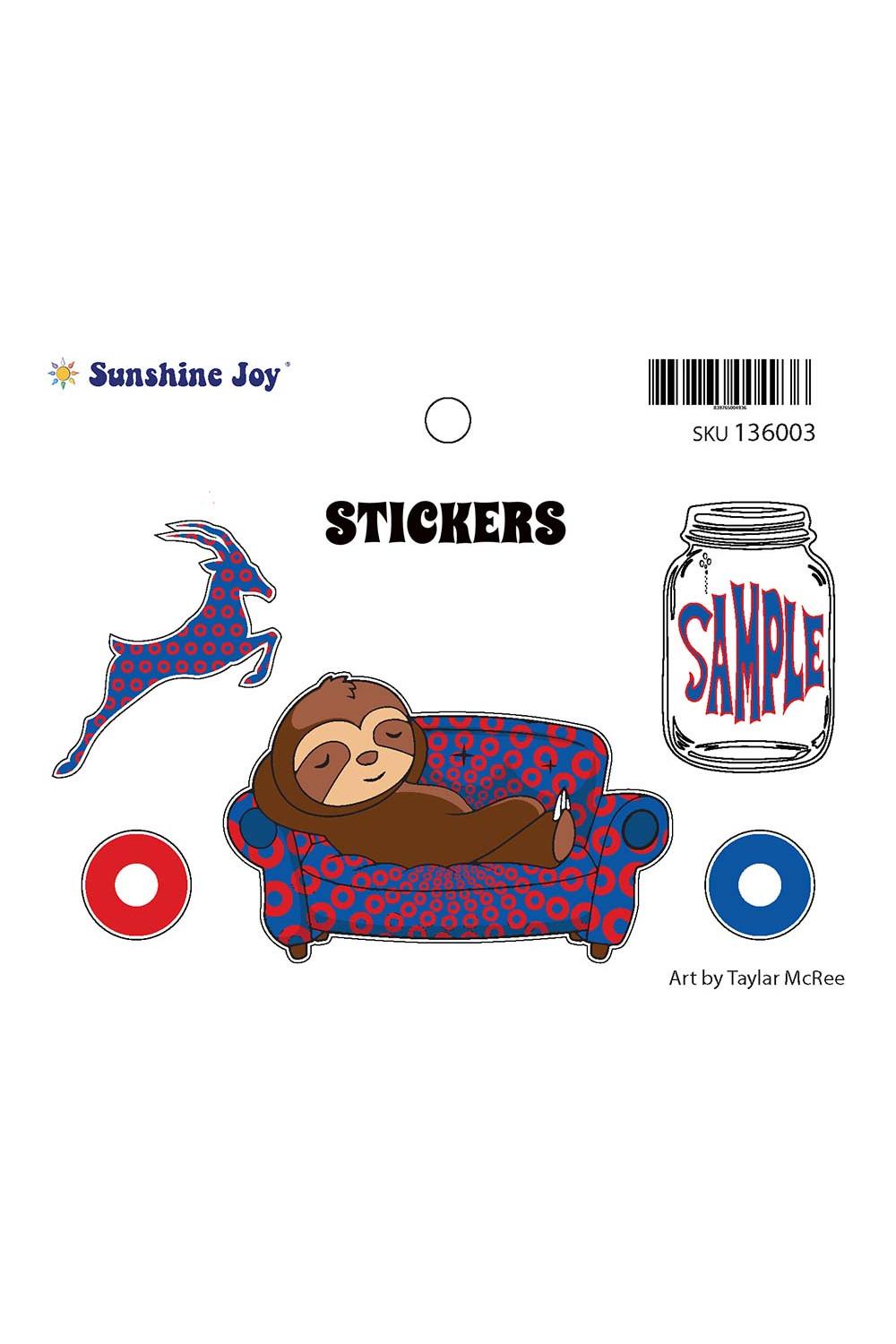 Couch Tour Donut Multi Sticker 5" image